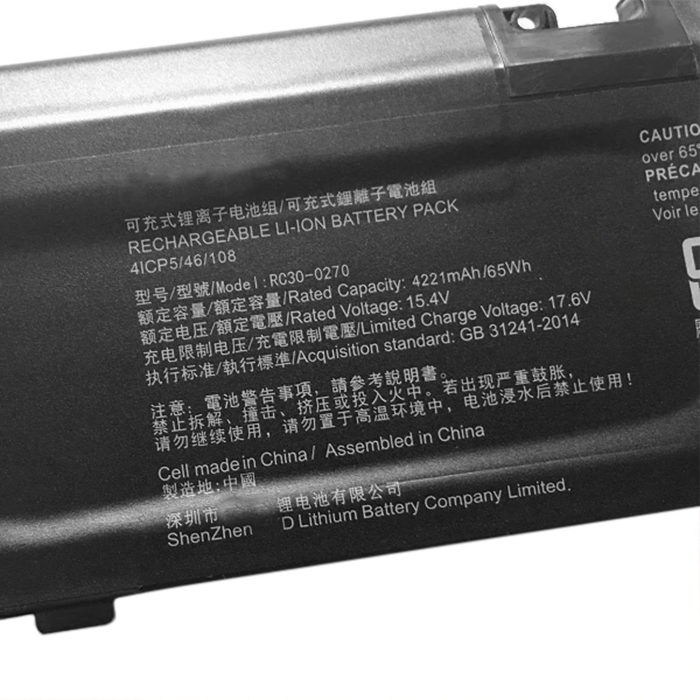 KELESY Batería Original para ordenador portátil Razer Blade 15, 15,4 V, 65Wh, RC30-0270 Base, RZ09-02705E76-R3U1
