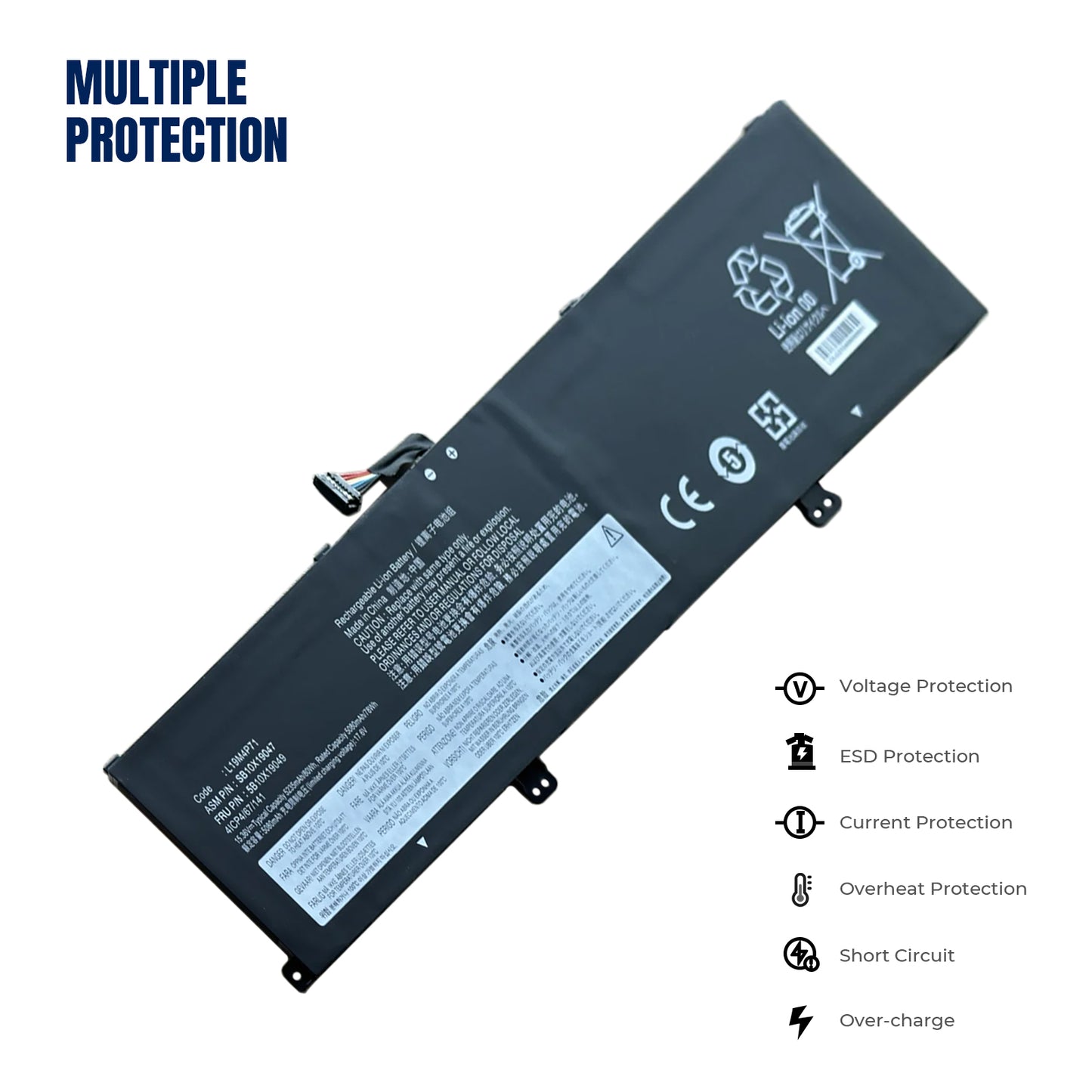 KELESY L19M4P71 L19C4P71 L19L4P71 Battery For Lenovo ThinkPad X1 Extreme Gen 3 2020 TP00099D SB10X19048 SB10X19047 15.36v 80WH