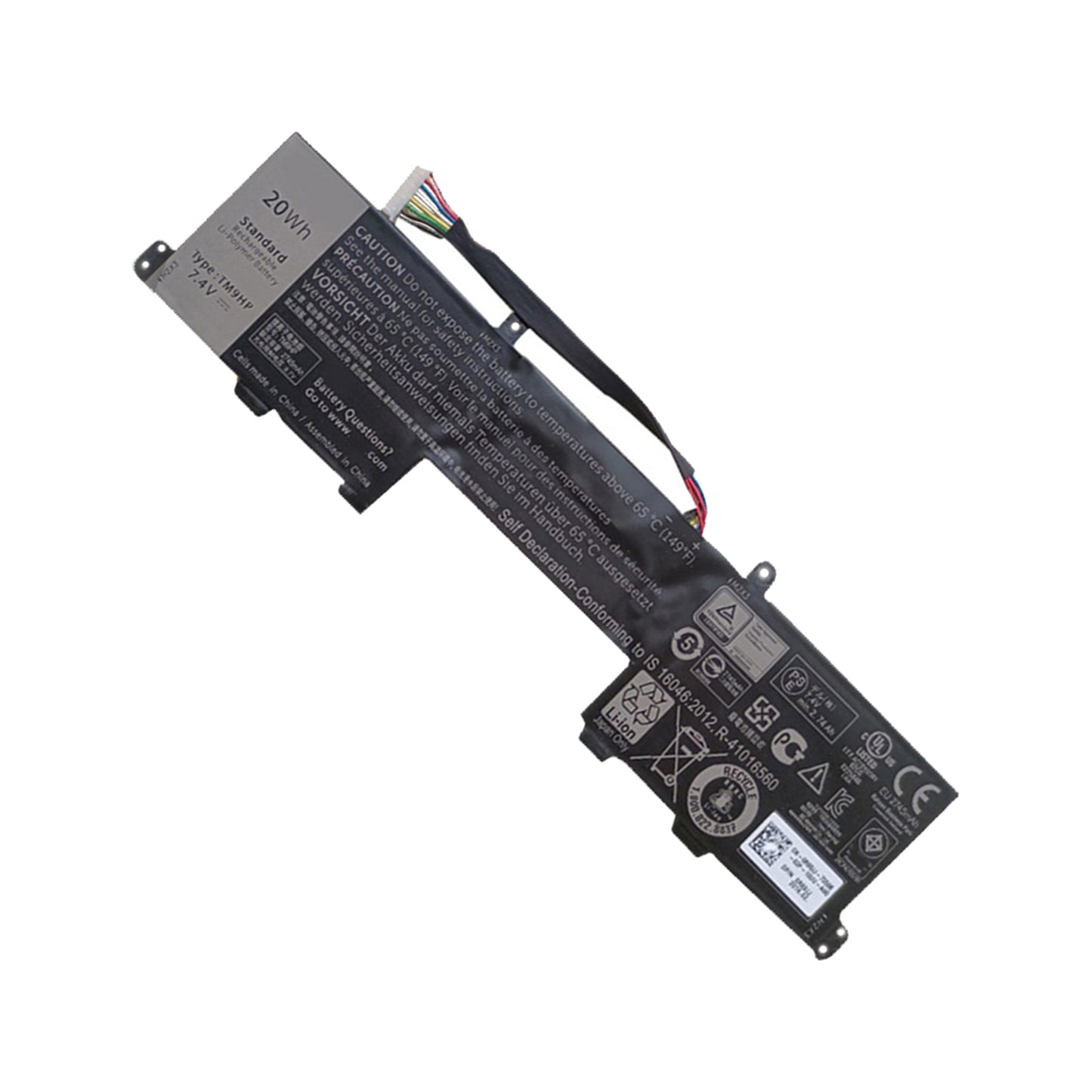 KELESY Laptop Battery TM9HP For DELL Latitude 13 7350 FRVYX 0FRVYX 2ICP4/55/82 0J84W0 7.4V 20WH 2750mAh