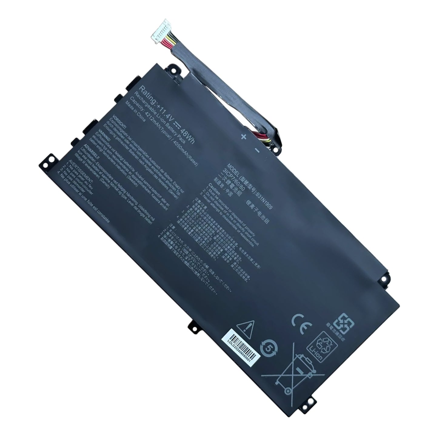 KELESY Batería para ordenador portátil Asus ExpertBook, 11,4 V, 48WH, B31N1909, P2, P2451FA-EK0009, EB0354R, serie P2451FB-1A