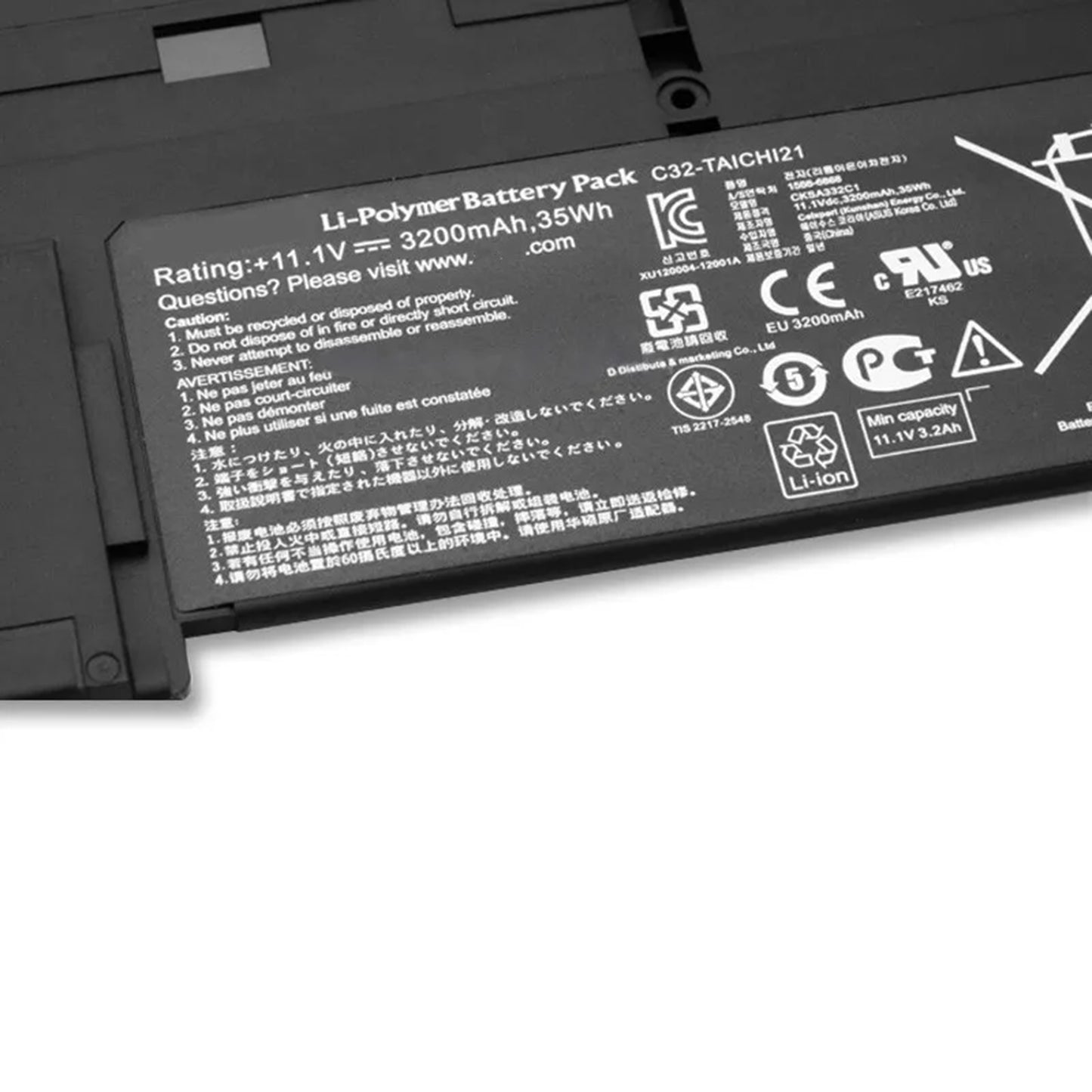 KELESY C32-TAICHI21 Laptop Battery for ASUS Ultrabook TAICHI21 TAICHI 21 C32-TAICHI21 11.1V 3200mAh 35WH