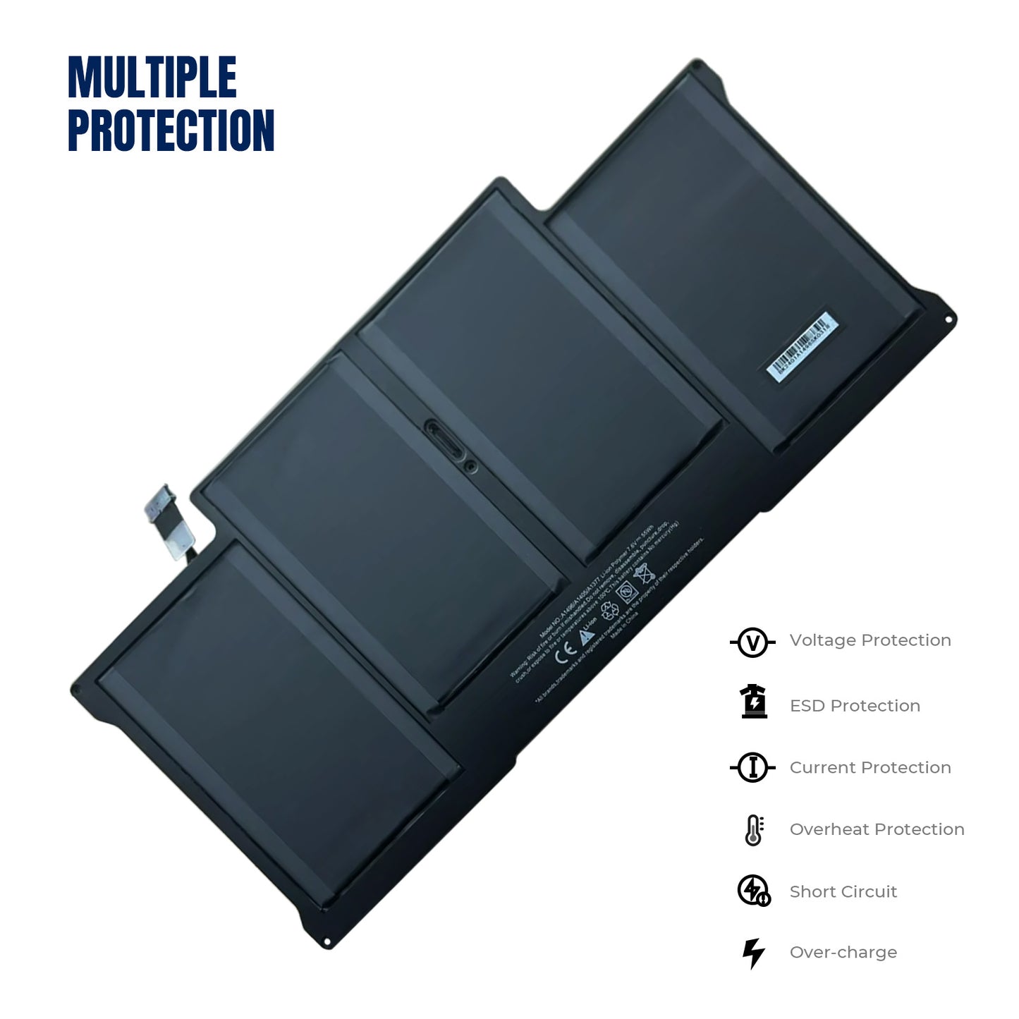 KELESY Nueva batería de ordenador portátil A1496 para Apple MacBook Air 13 "A1466 2012/2013/2014/2015/2017 MD760LL/A MD761CH/A