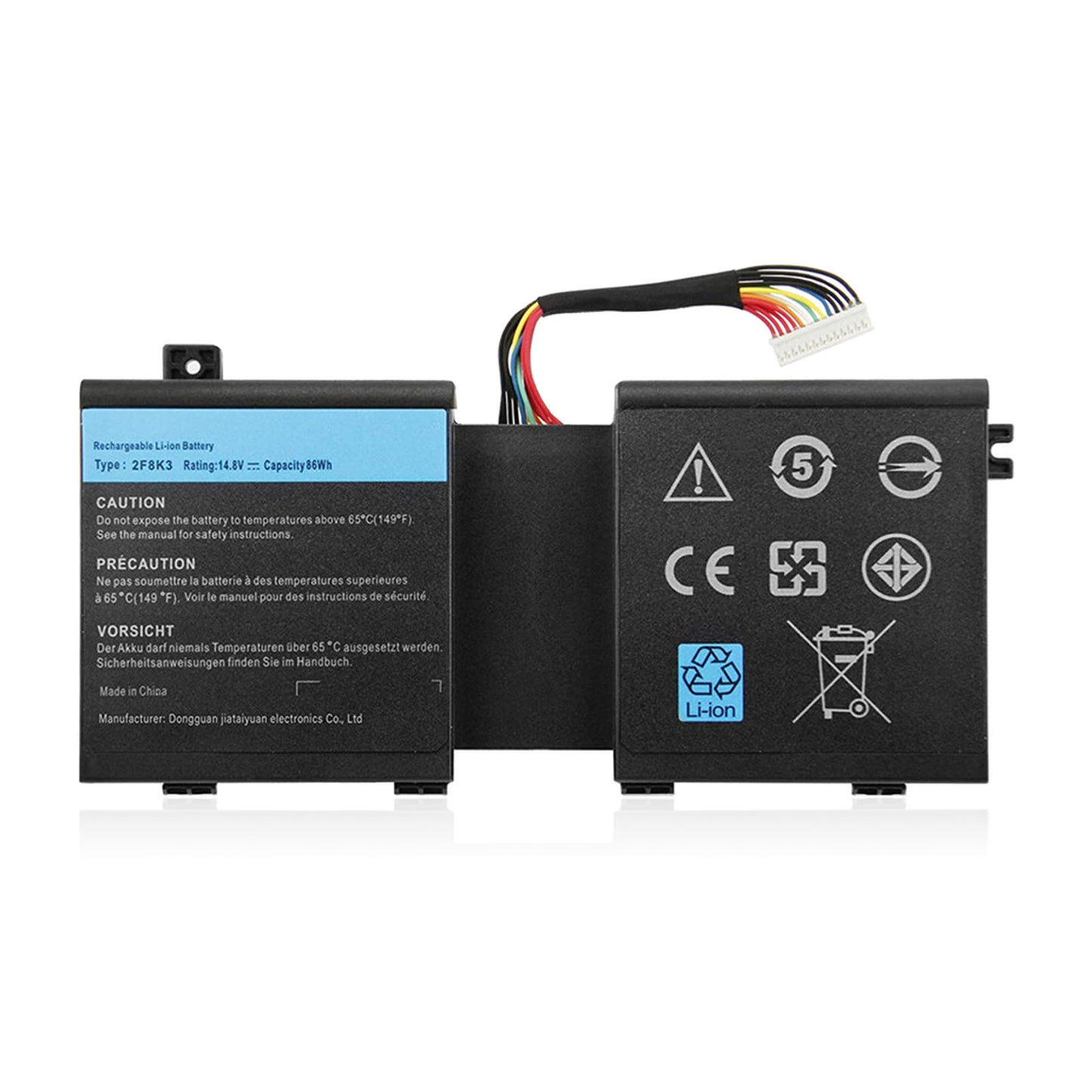 KELESY 2F8K3 Laptop Battery For Dell Alienware 17 R1 17X M17X-R5 Alienware 18 R1 18X M18X-R3 Series 02F8K3 KJ2PX 14.8V 86Wh