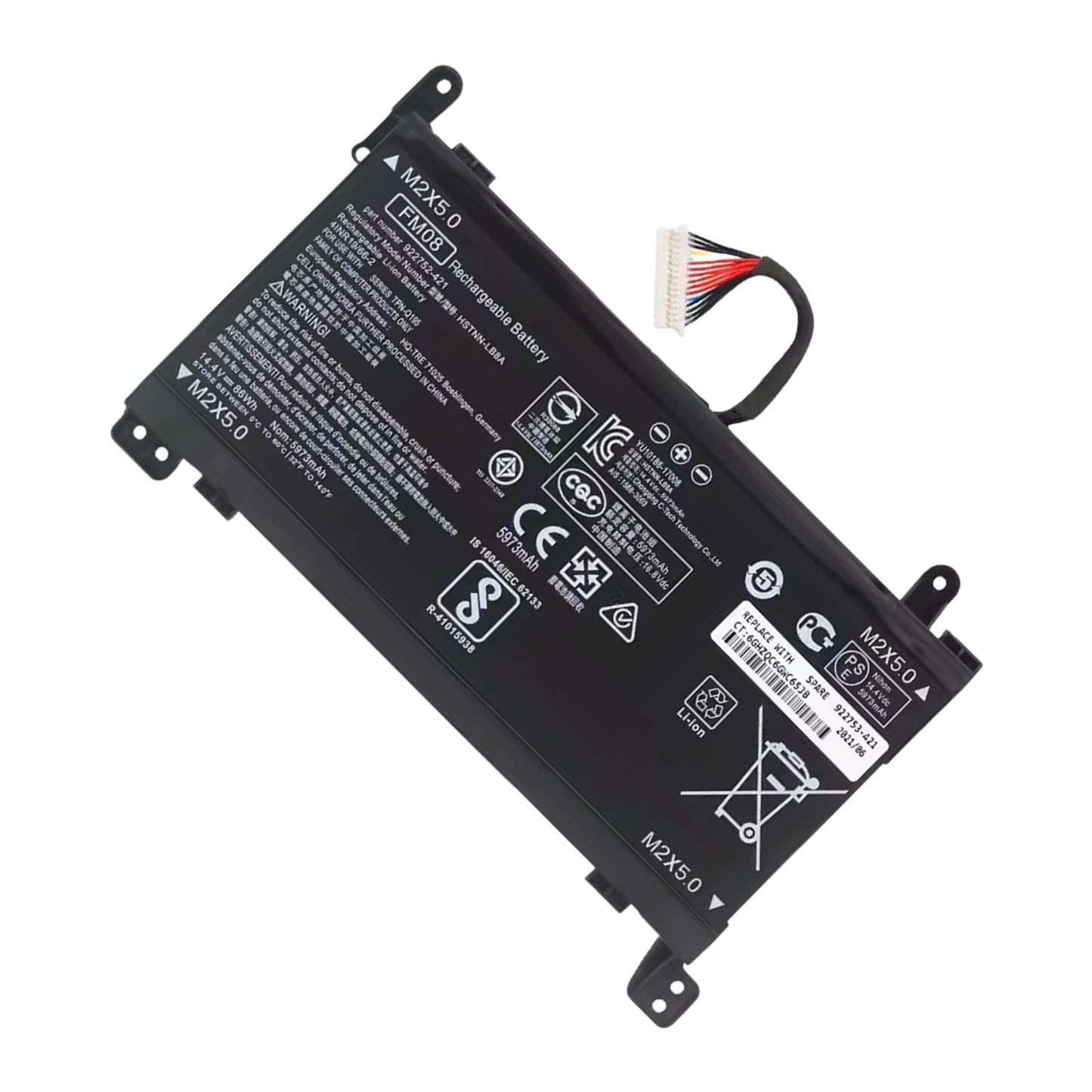 KELESY Genuine FM08 Laptop Battery for HP OMEN 17-an013TX 17-an014TX TPN-Q195 HSTNN-LB8B TPN-Q195 14.4V 86WH