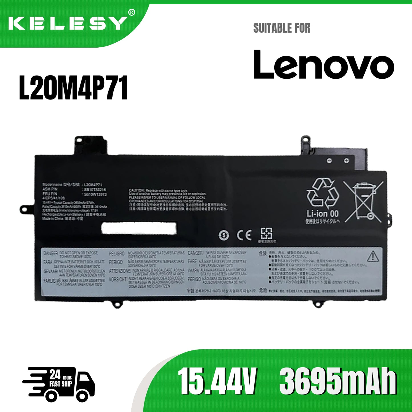 KELESY L20C4P71 L20M4P71 Battery For Lenovo ThinkPad X1 Carbon Gen 9 10 X1 Yoga 6th 7th Gen 6 7 Series L20D4P71 L20L4P71
