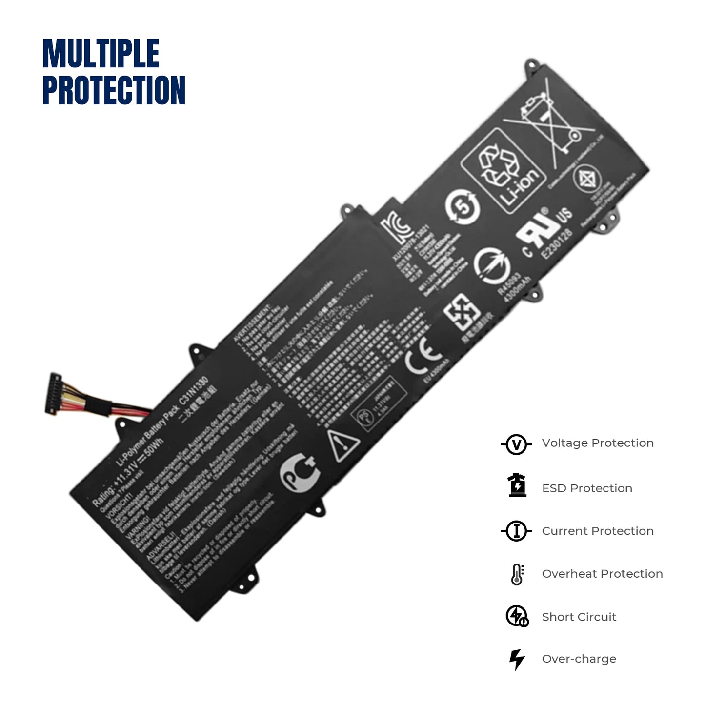 KELESY C31N1330 Laptop-Akku für ASUS ZenBook UX32L UX32LA UX32LN UX32LN-R4053H 0B200-00070200 11,31 V 50 WH