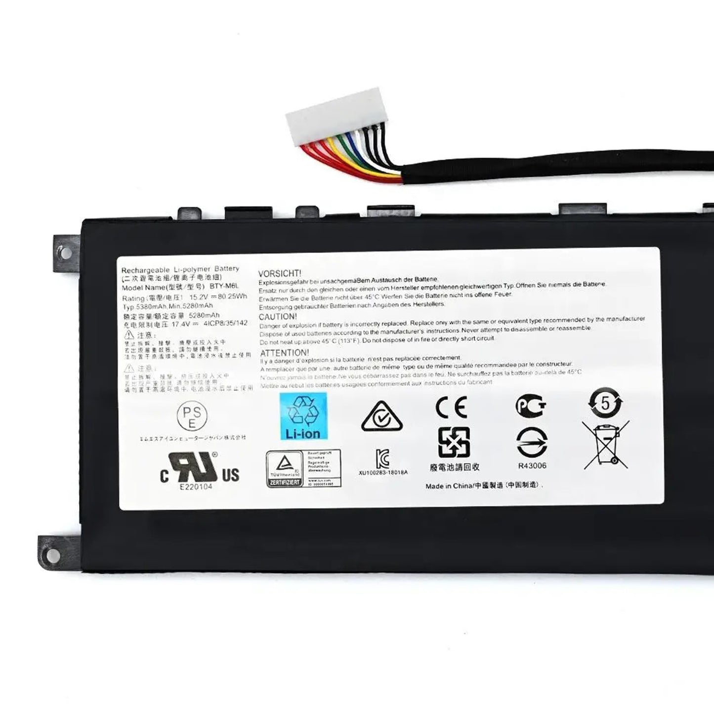 KELESY BTY-M6L Replacement Laptop Battery For MSI Battery Notebook Battery P65 GS65 8RE 8RF 8SF GS75 9SE 9SG 9SF 10SE