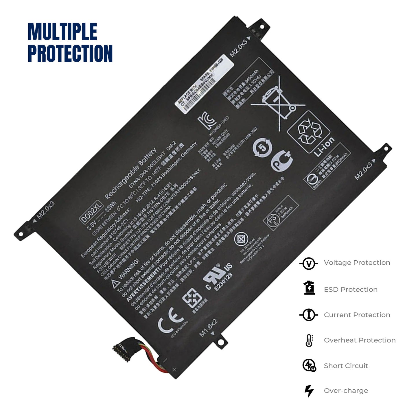 KELESY DO02XL 3.8V 33Wh Original Laptop Battery for HP Pavilion X2 210 G1 10-n 810749-421 HSTNN-LB6Y