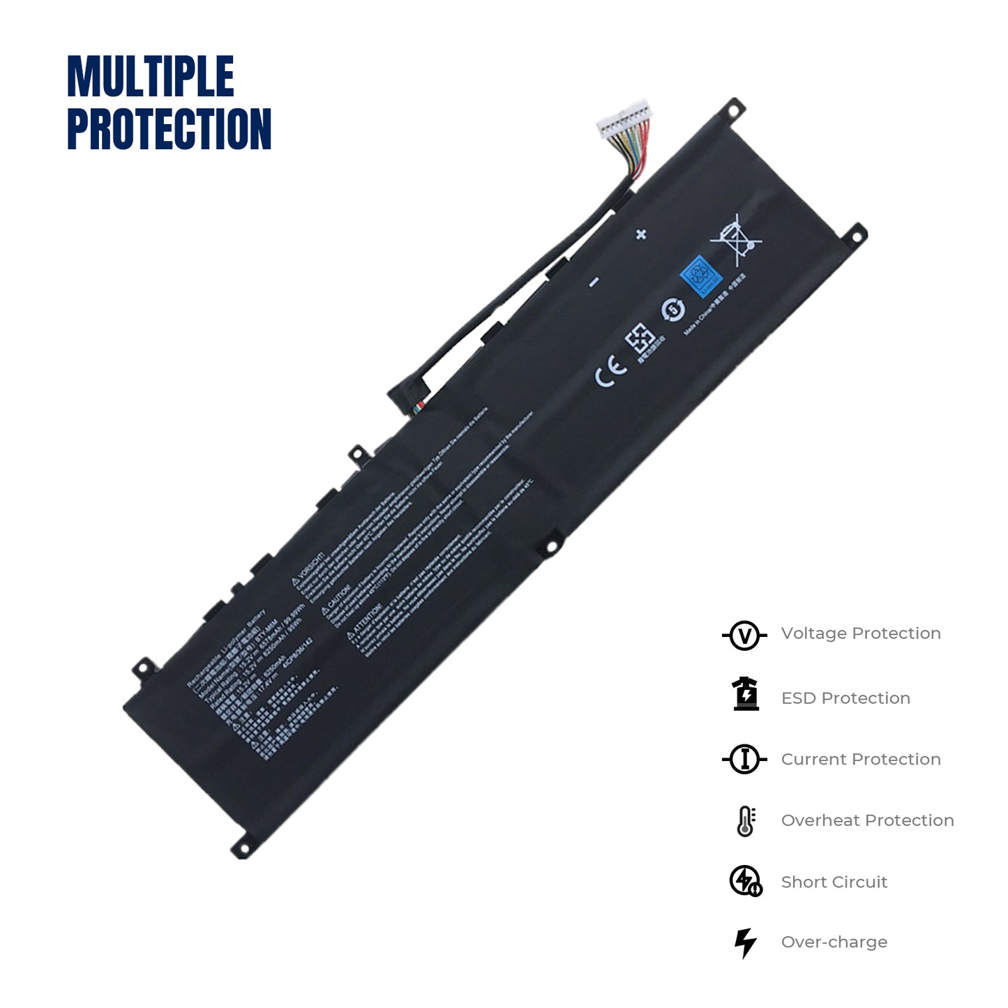 KELESY BTY-M6M Laptop Battery For MSI Creator 15 A10SD A10SF GS66 Stealth 10SFS 10SGS 10SE-045 10UG GE66 Raider 10SFS WS66