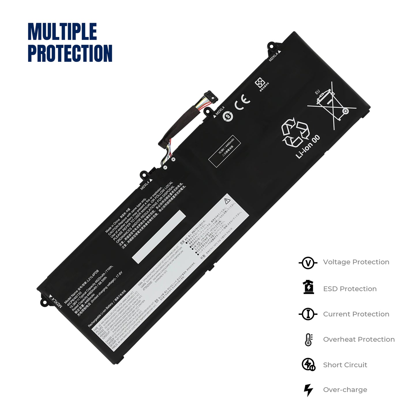 KELESY L21L4PD8 Battery L21M4PD8 L21C4PD8 for Lenovo ThinkBook 16 G4 ARA IAP 21CY005 21D1001 21CY002 21CY004 21CY0 15.36V 71Wh