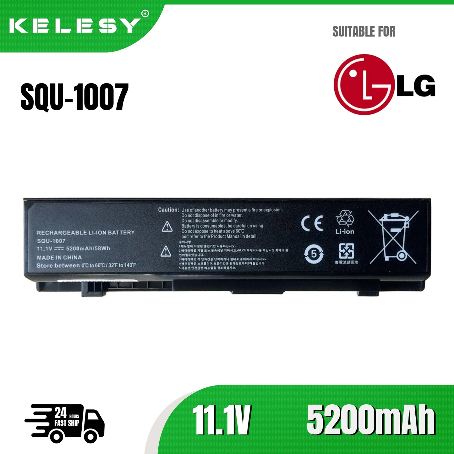 KELESY Batería para ordenador portátil LG XNOTE P420 P42 PD420 S535 S530 S430 CQB918 CQB914 CQU918 E217462 SQU-1007, SQU-1017