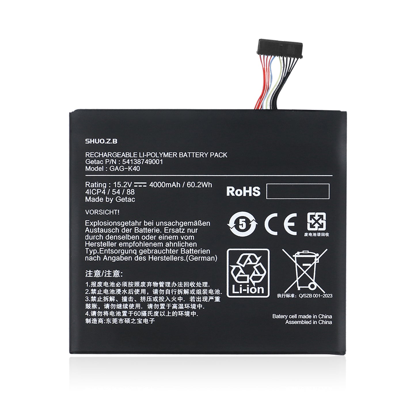 KELESY GAG-K40 541387490001 Battery For Gigabyte G-Style Sereis 27S00-GK400-G20S 4ICP4/54/88 15.2V 4000mAh/60.8Wh