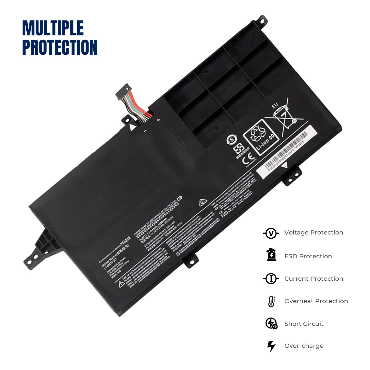 KELESY L14M3P22 Laptop Battery for Lenovo K41-70 K41-80 M41-70 M41-80 L14S3P21 11.1V 4050mAh 45WH