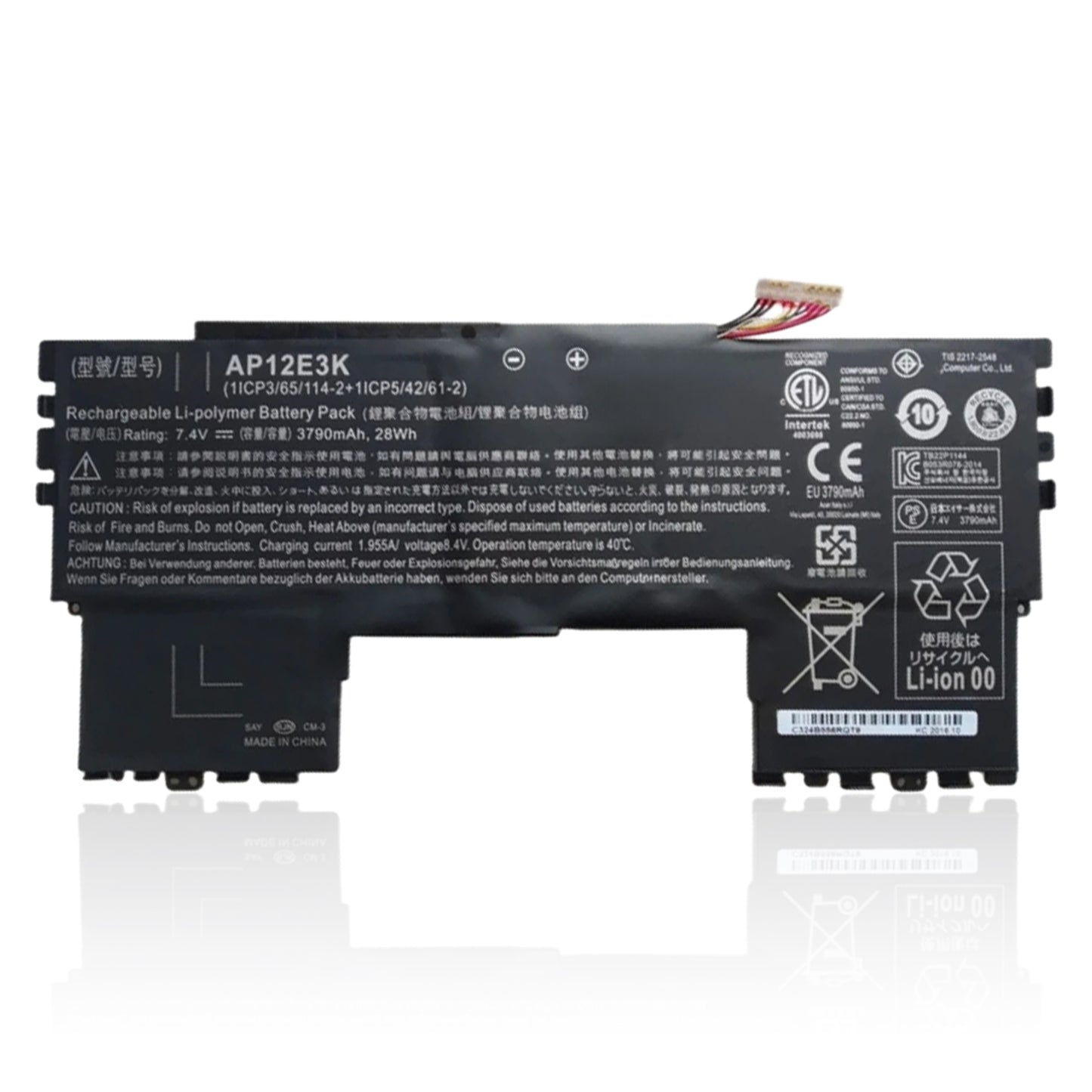 Аккумулятор KELESY AP12E3K 7,4 В 3790 мАч для ноутбука Acer Aspire S7 S7-191 11" Ultrabook 1/CP3/65/114-2 1/CP5/42/61-2