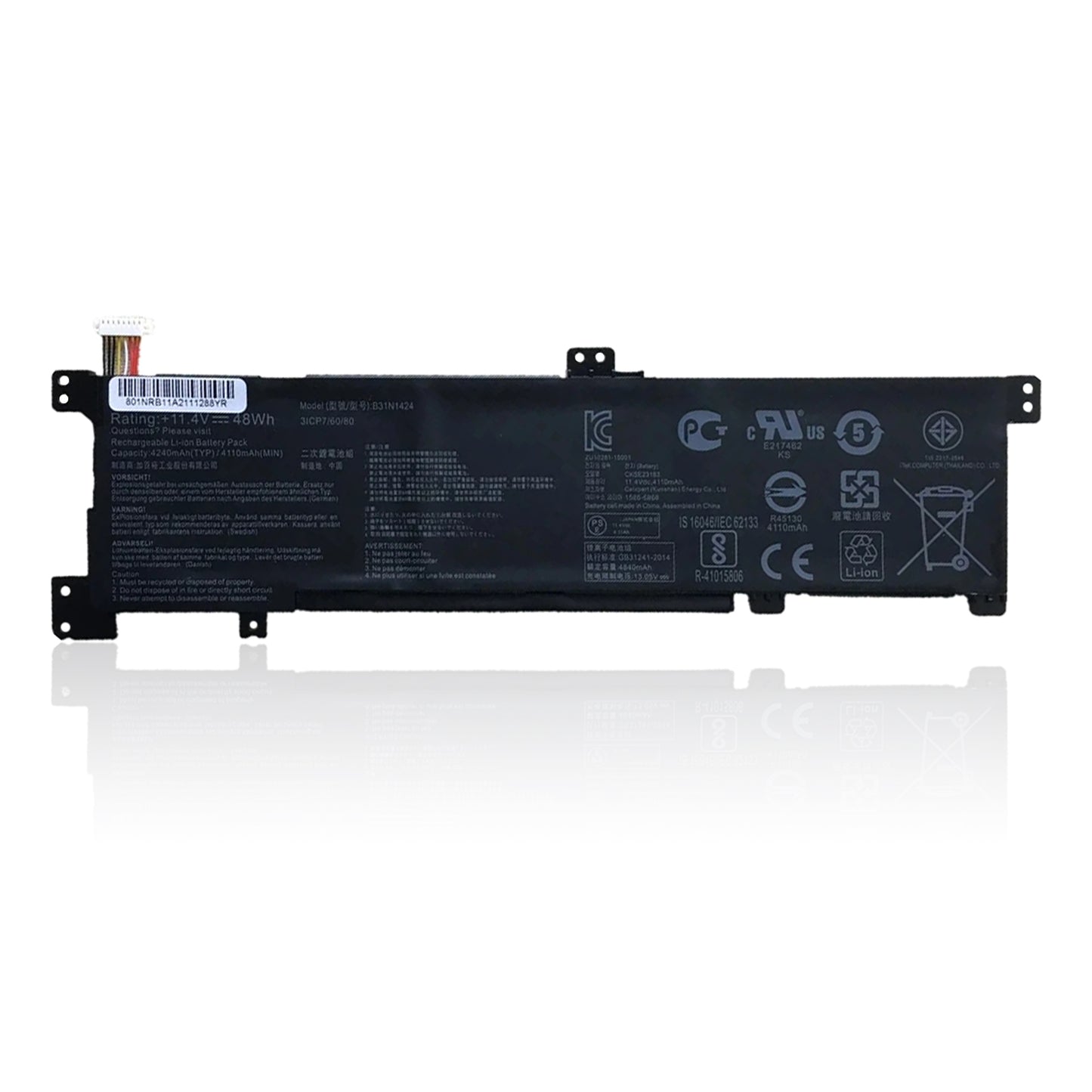 KELESY 11.4V 48Wh B31N1424 Laptop Battery For ASUS A400U A401L K401L K401U B5010 500 200 K401LB5010 K401LB5500 K401LB5200