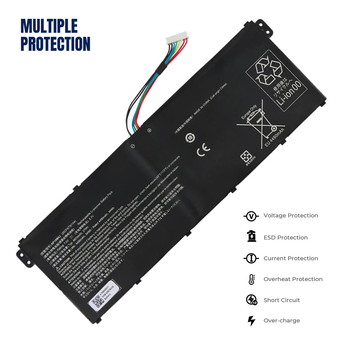 KELESY AP16M4J Laptop Battery For Acer Aspire 3 A317-33 EX215-51G Series Notebook 2ICP4/78/104 7.6V 37WH 4870mAh