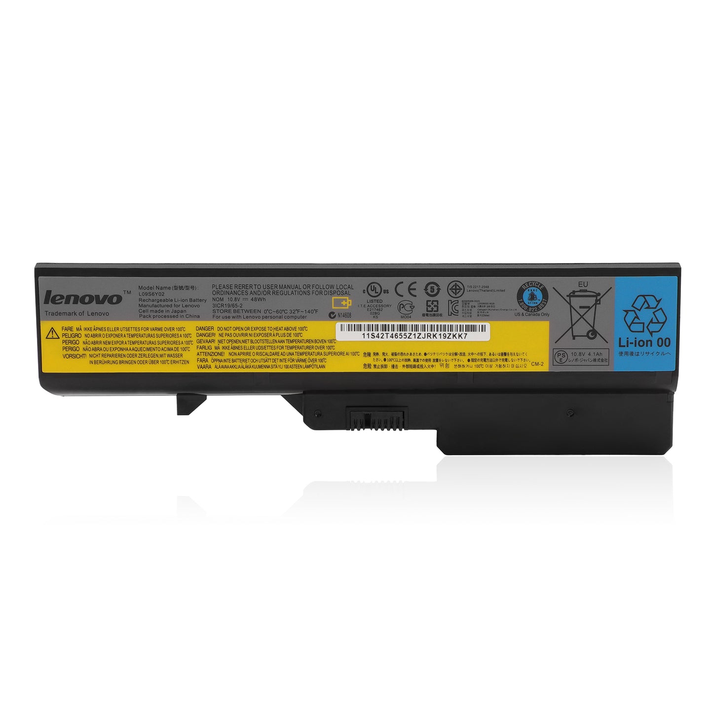 KELESY L09S6Y02 Laptop Battery for Lenovo IdeaPad G460 G470 G570 G560 V360 V370 V470 Z460 Z465 B470 B570 L09L6Y02 4800mAh