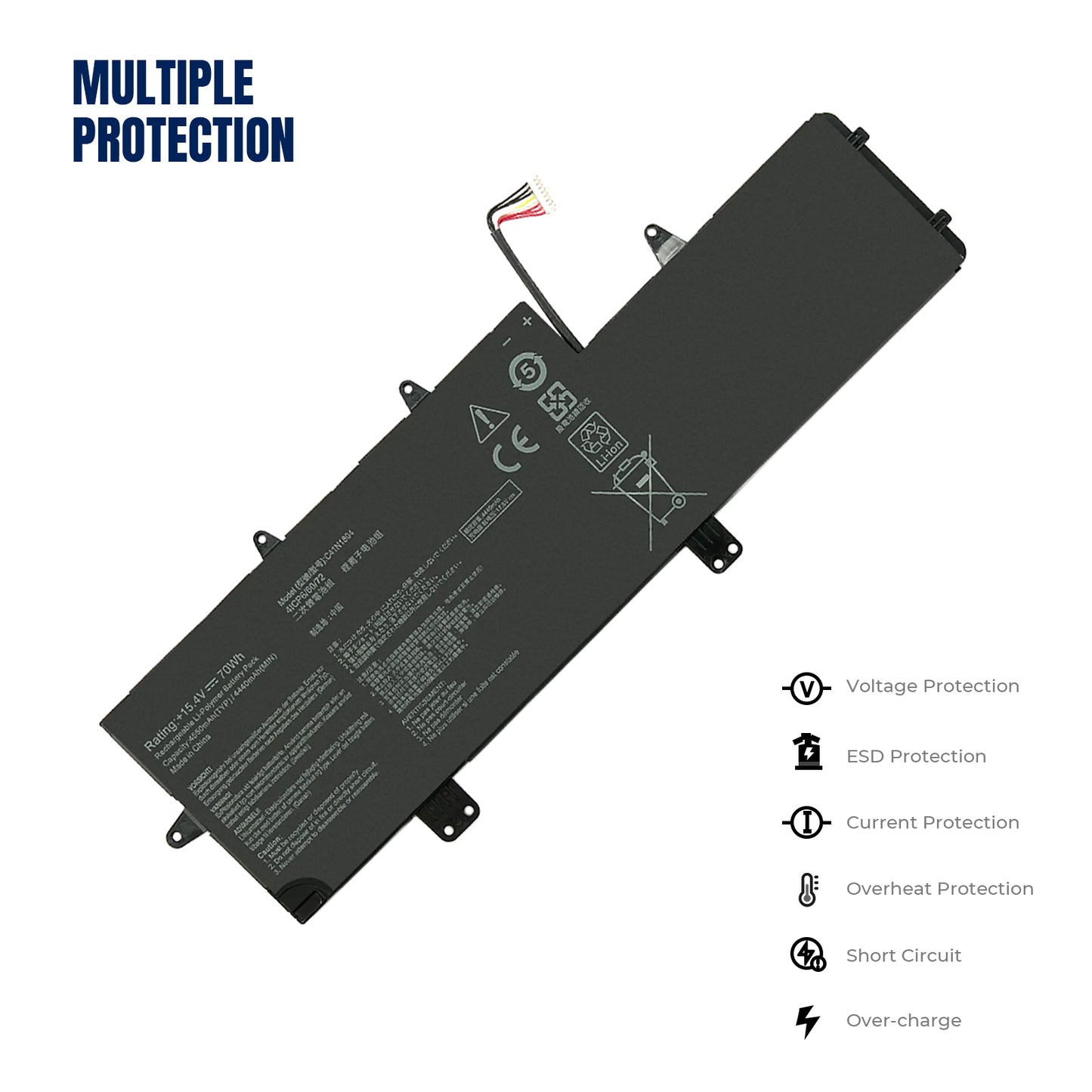 KELESY Batería C41N1804 para ordenador portátil ASUS ZenBook Pro 14, UX450FDX, UX450FD, UX480, UX480FD, UX450FDX-1A, UX450FDX