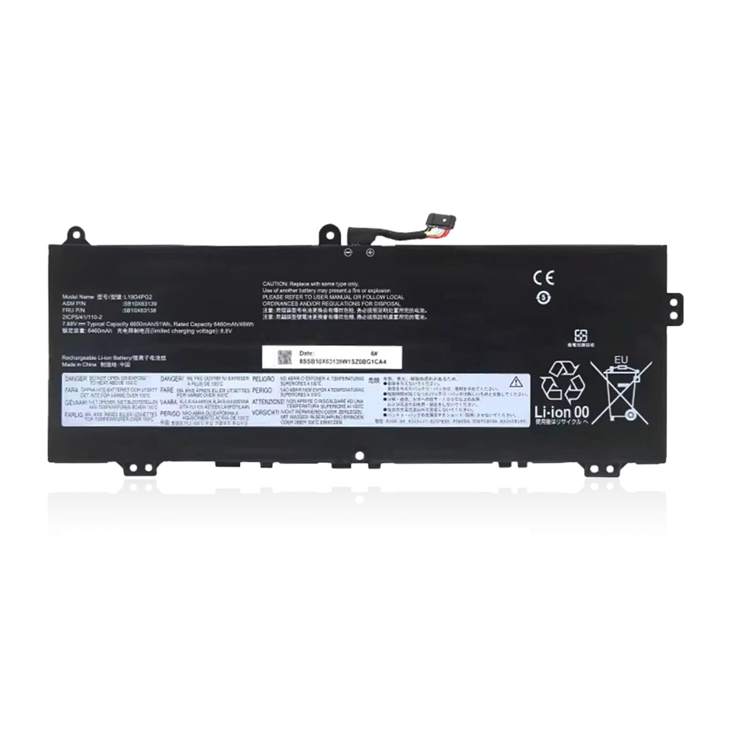 KELESY batería para Lenovo ThinkPad C13, 7,68 V, 51WH, L19D4PG2, YOGA GEN 1, Chromebook IdeaPad FLEX 5, L19M4PG2, L19L4PG2