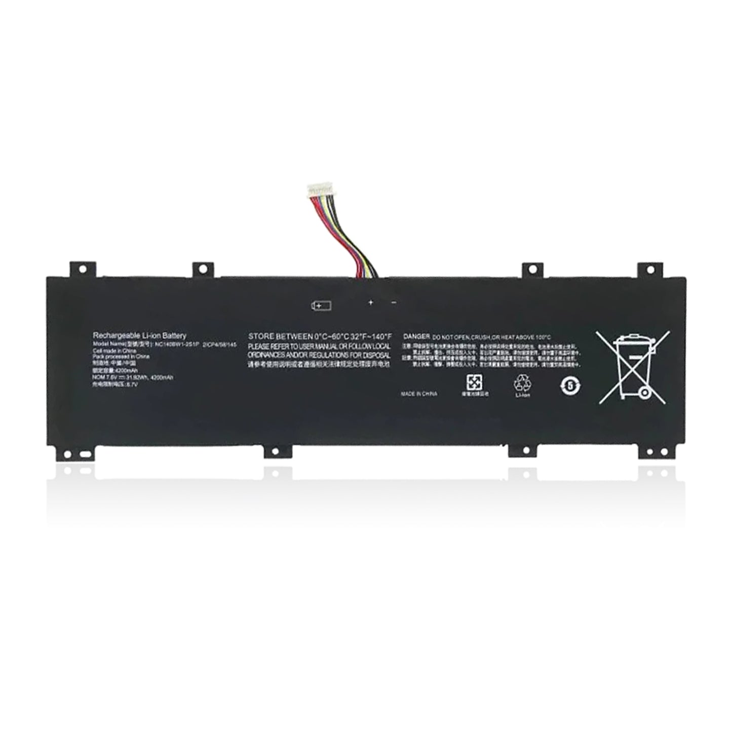 KELESY New 7.6V 31.92WH 4200mAh NC140BW1-2S1P Laptop Battery For Lenovo IdeaPad 100S 0813002 80R9 100S-14IBR 100S-141BR 2ICP4