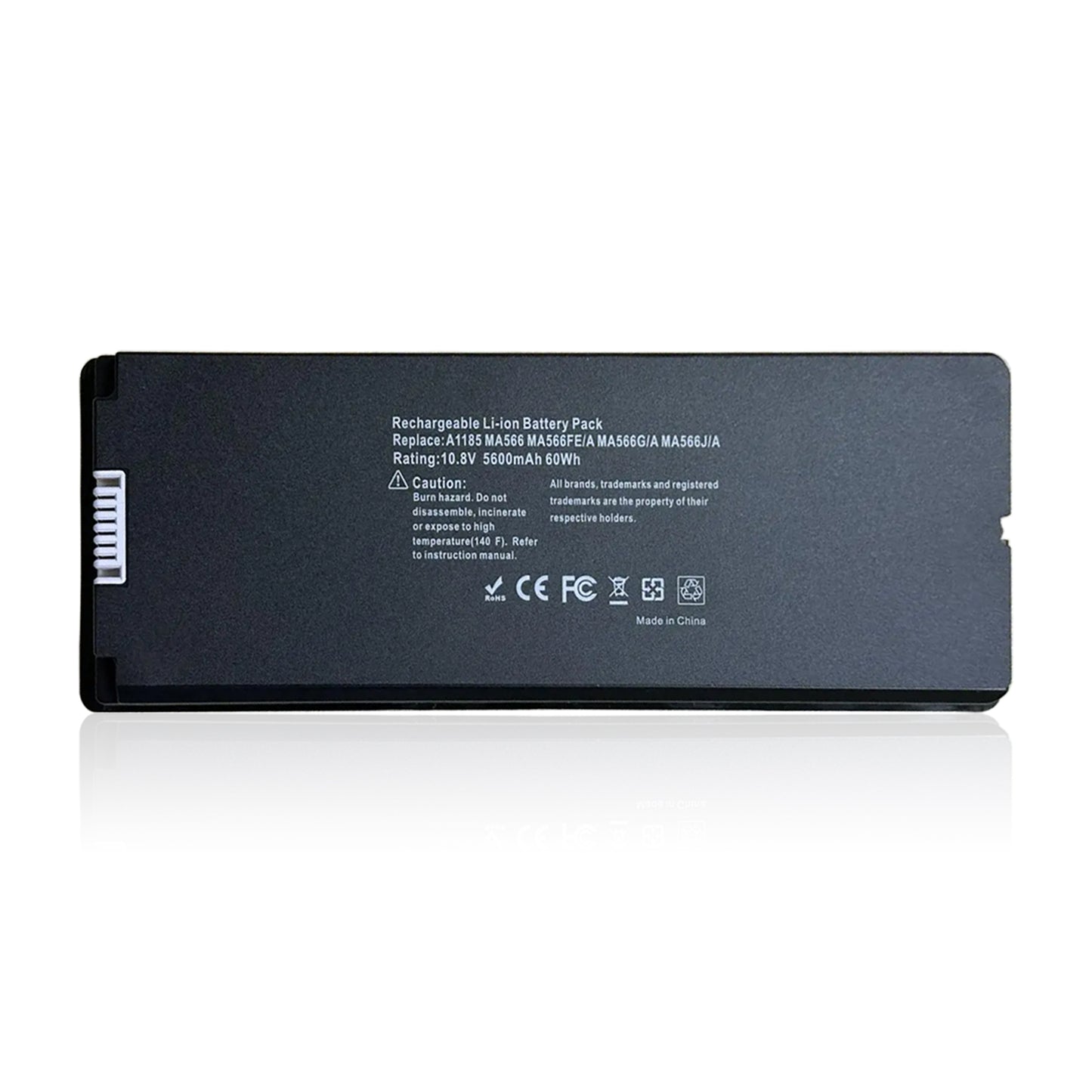 KELESY Batería de ordenador portátil A1185 negra para Apple MacBook de 13 "A1181 2006 2007 2008 MA566 MA561 MA566FE A MA566G A