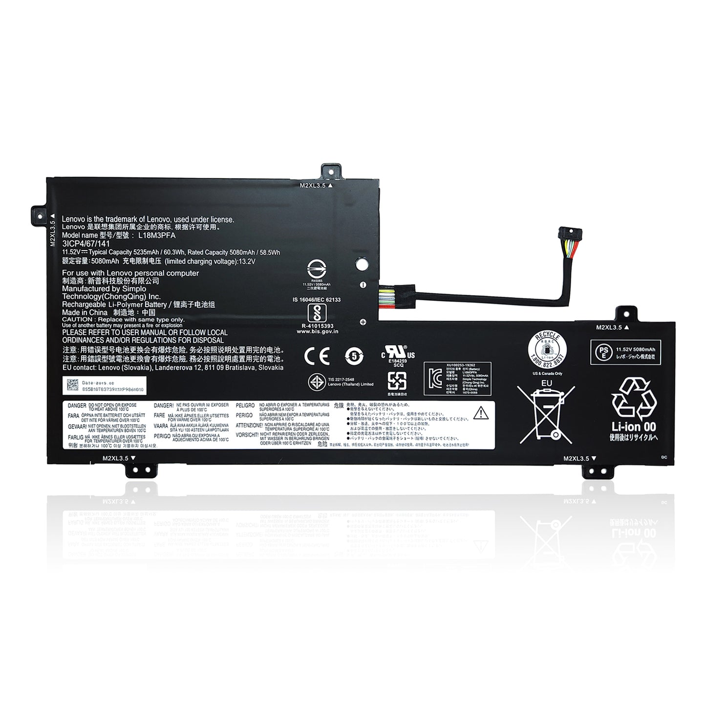 KELESY L18M3PFA L18D3PF2 Laptop Battery For Lenovo Yoga C740-15IML C740-15IML-81TD Series 5B10T83739 5B10T83740 5B10W67402