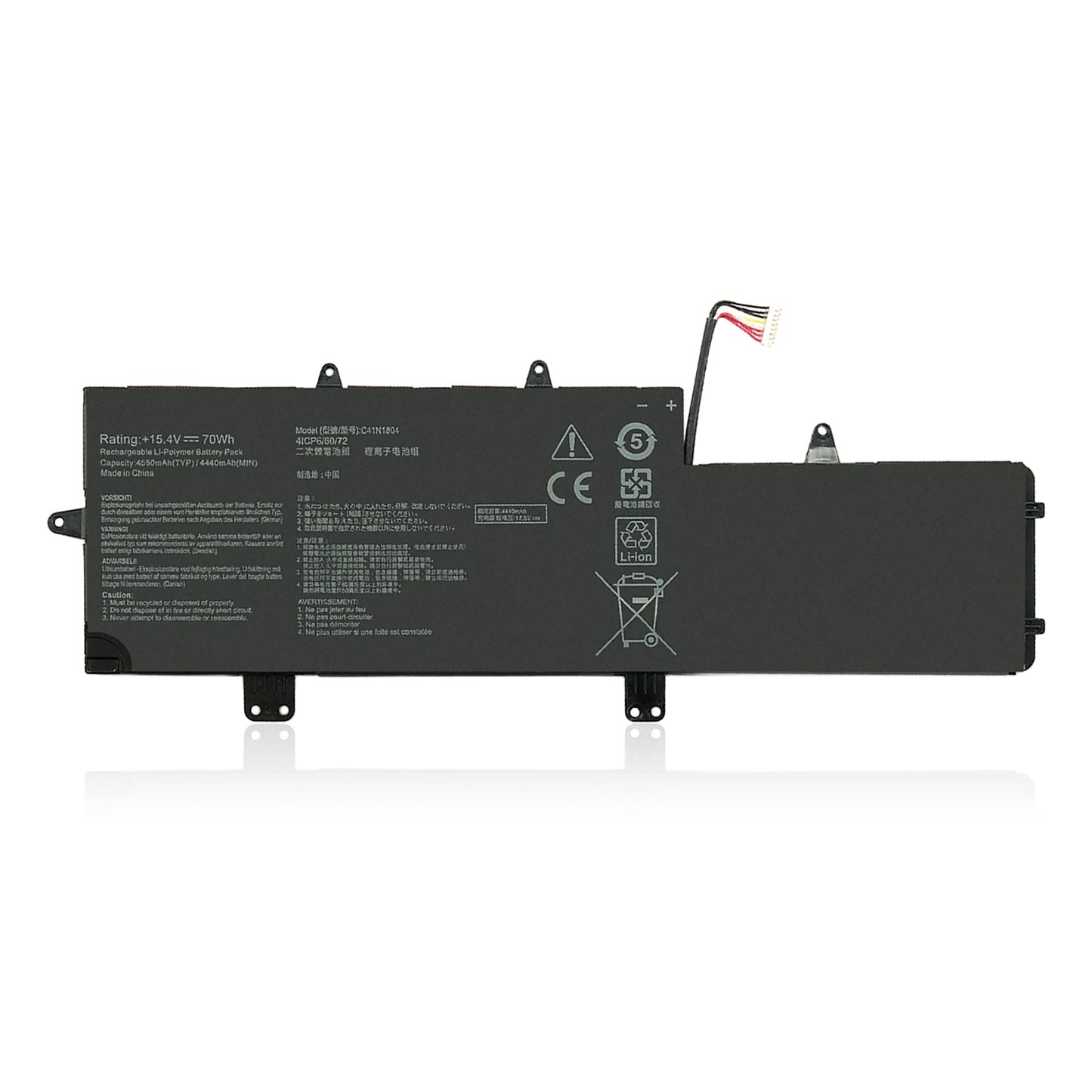 KELESY Batería C41N1804 para ordenador portátil ASUS ZenBook Pro 14, UX450FDX, UX450FD, UX480, UX480FD, UX450FDX-1A, UX450FDX