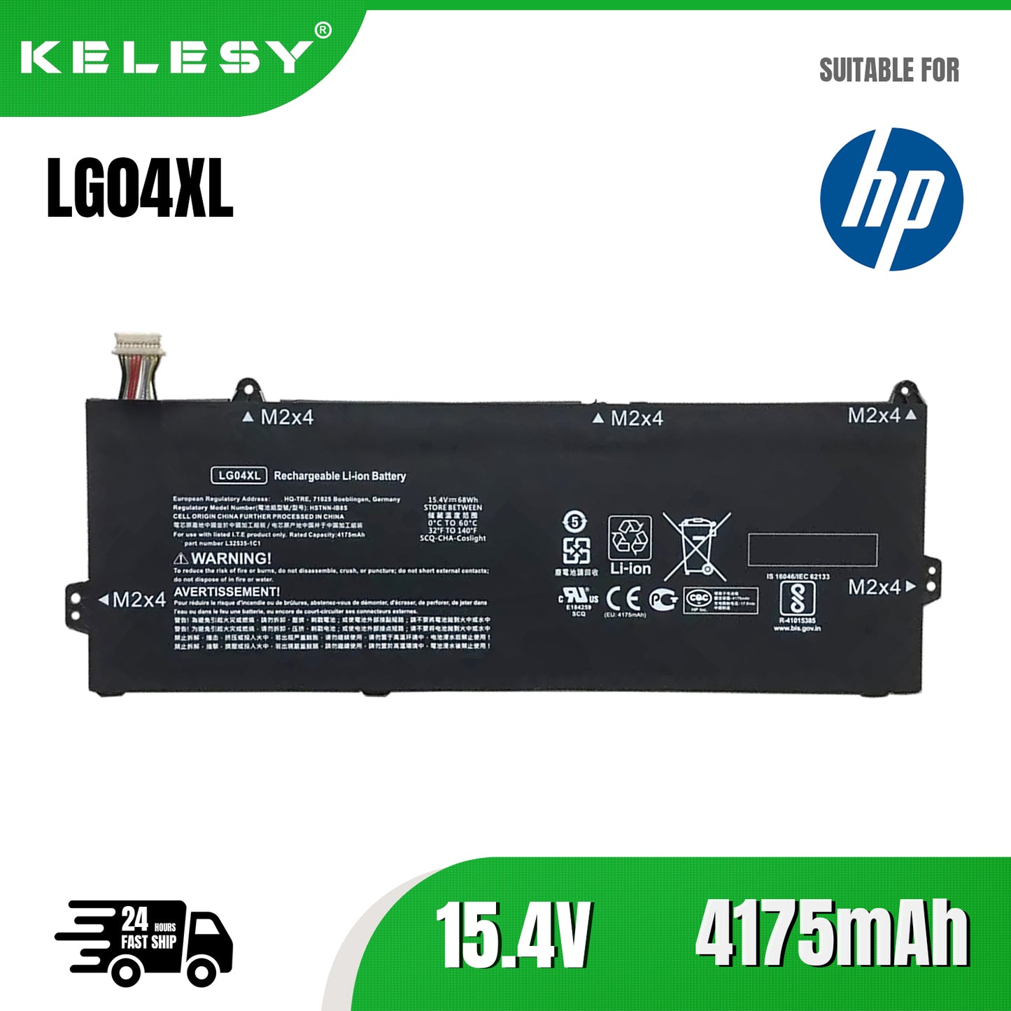 KELESY LG04XL 15.4V 68Wh Original Laptop Battery for HP Pavilion 15-CS0017UR HSTNN-IB8S L32654-005