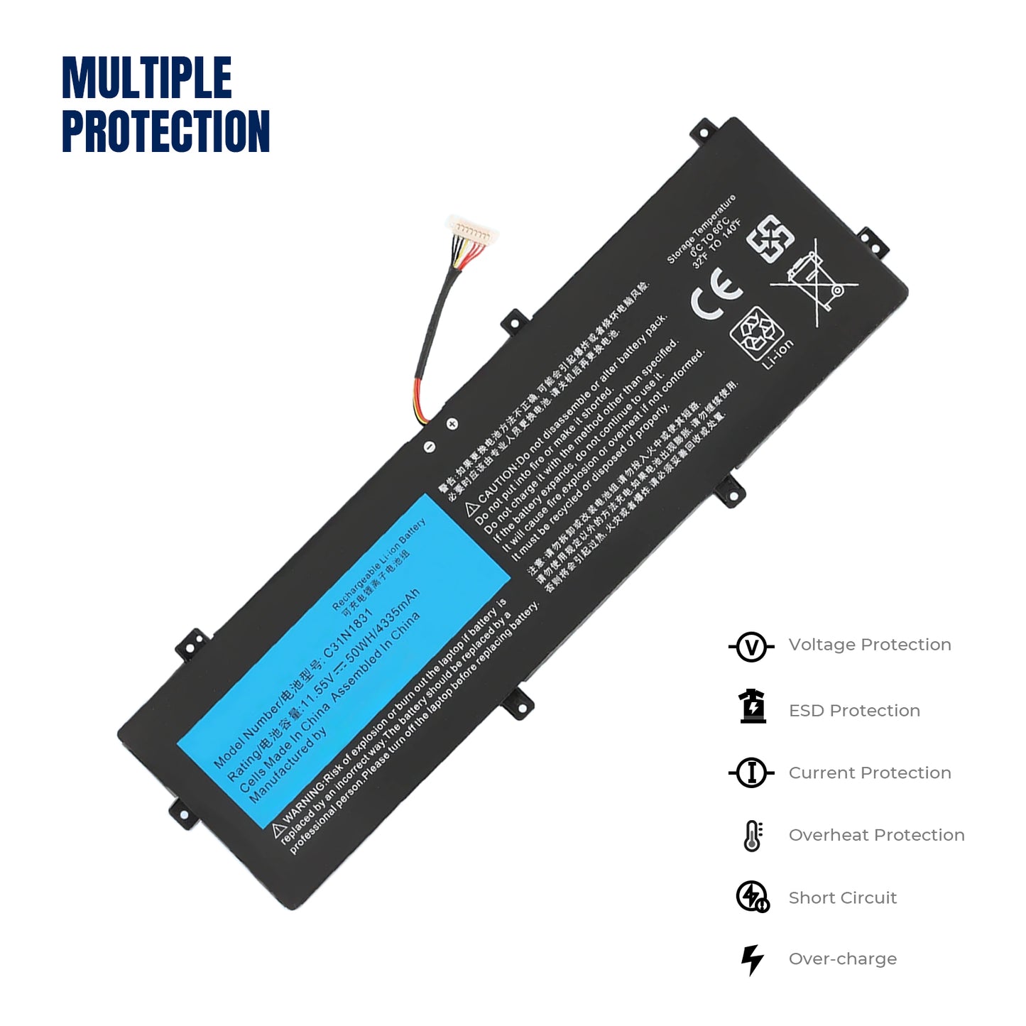 KELESY batería modelo C31N1831 para ordenador portátil, pieza de PC para ASUS P3540FA, P3548FA, P574FA, PE574FA, PX574F Series