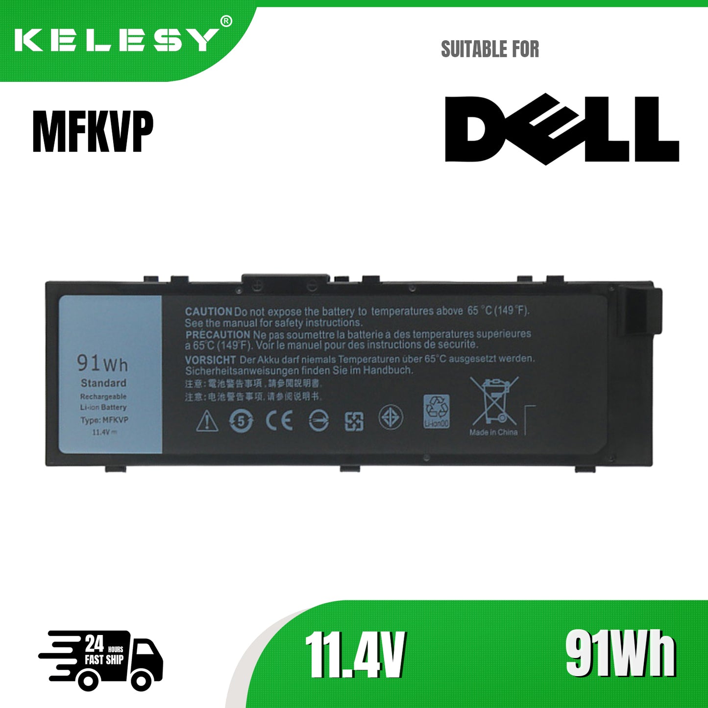 KELESY 91Wh Laptop Battery For Dell Precision 7510 7520 7710 7720 M7710 M7510 TWCPG T05W1 1G9VM GR5D3 0FNY7 0GR5D3 M28DH RDYCT