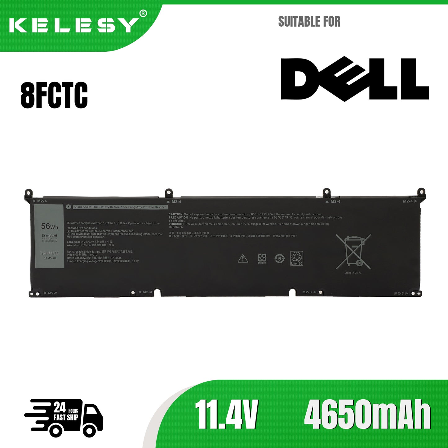 KELESY новый 8FCTC 69KF2 70N2F DVG8M аккумулятор для Dell Alienware M15 M17 R3 XPS15 9500,G7 7500 для Precision 5550 P100F P45E P91F
