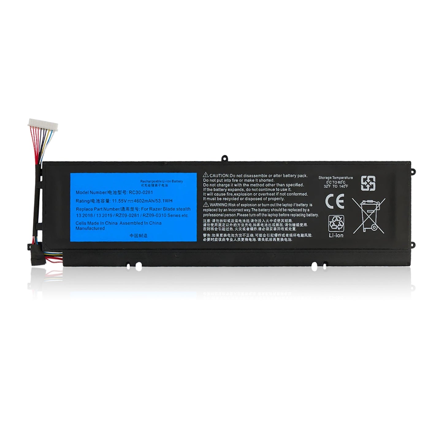 KELESY Batería Original para ordenador portátil Razer Blade Stealth 13, 11,55, 2018, 2019, RC30-0281, RZ09-02810E71