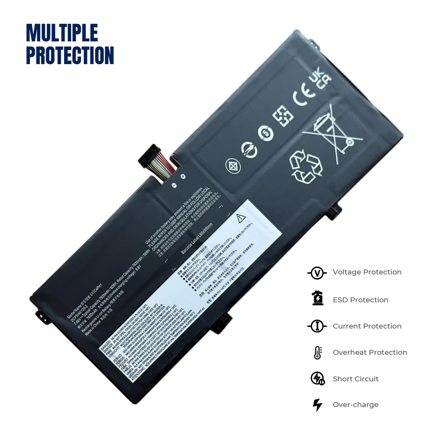 Аккумулятор KELESY L17C4PH1 L17M4PH1 для ноутбука Lenovo Yoga 7 Pro-13IKB C930-13IKB 81EQ 81C4 серии L17M4PH2 5B10Q82425 60WH