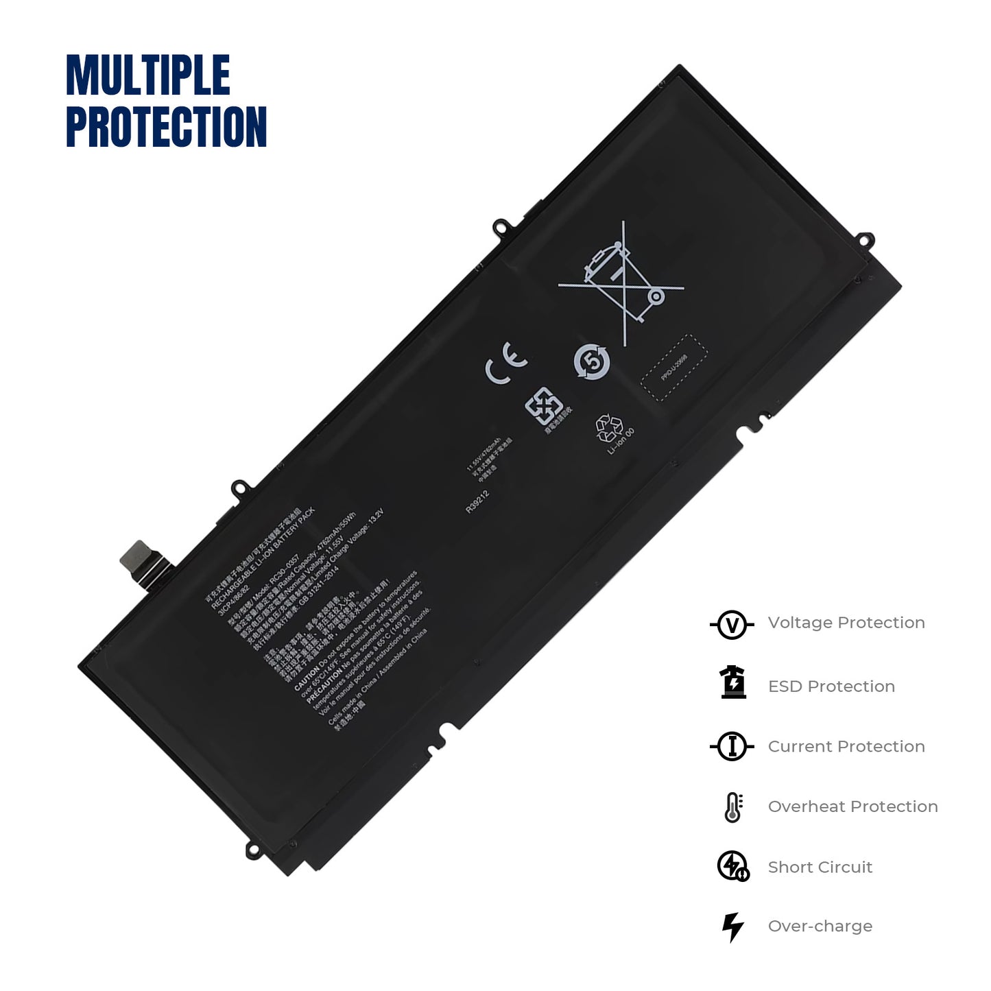 KELESY RC30-0357 Laptop Battery For Razer Book 13 UHD Touch 2020 Book 13 Core I7 Notebook Rechargeable Battery Packs 4762mAh