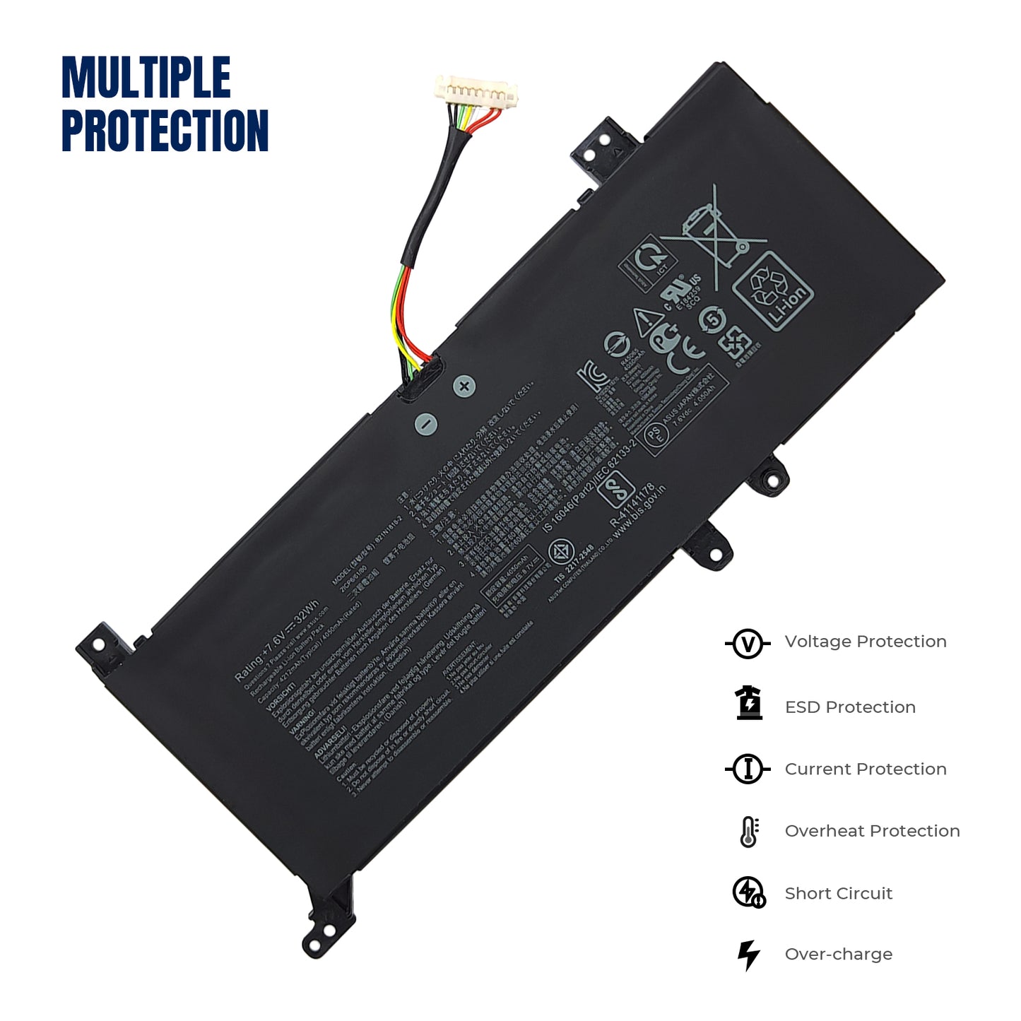 KELESY Genuine Original C21N1818 B21N1818 B21N1818-2 B21N1818-3 Battery For ASUS VivoBook 15 X512FA X509FB A509FA A409FL