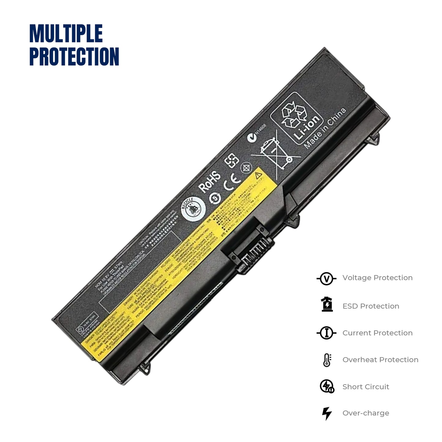 KELESY Batería de ordenador portátil de 4760mAh y 57Wh, para Lenovo ThinkPad T430, T410, T410i, T420, T420i, T510i, T520i