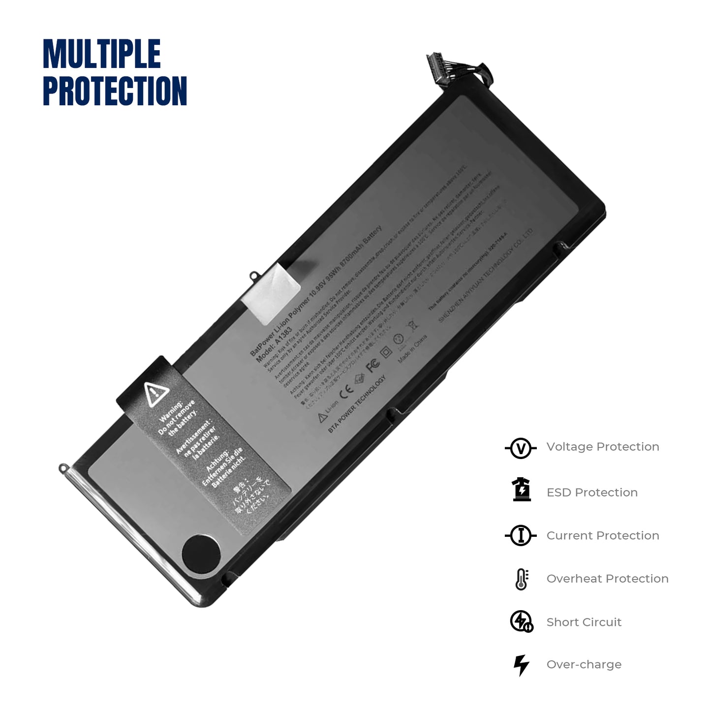 KELESY Batería A1383 de alta calidad para Apple MacBook Pro de 17 pulgadas, A1297, versión 2011, 020-7149-A10, MC725LL/A