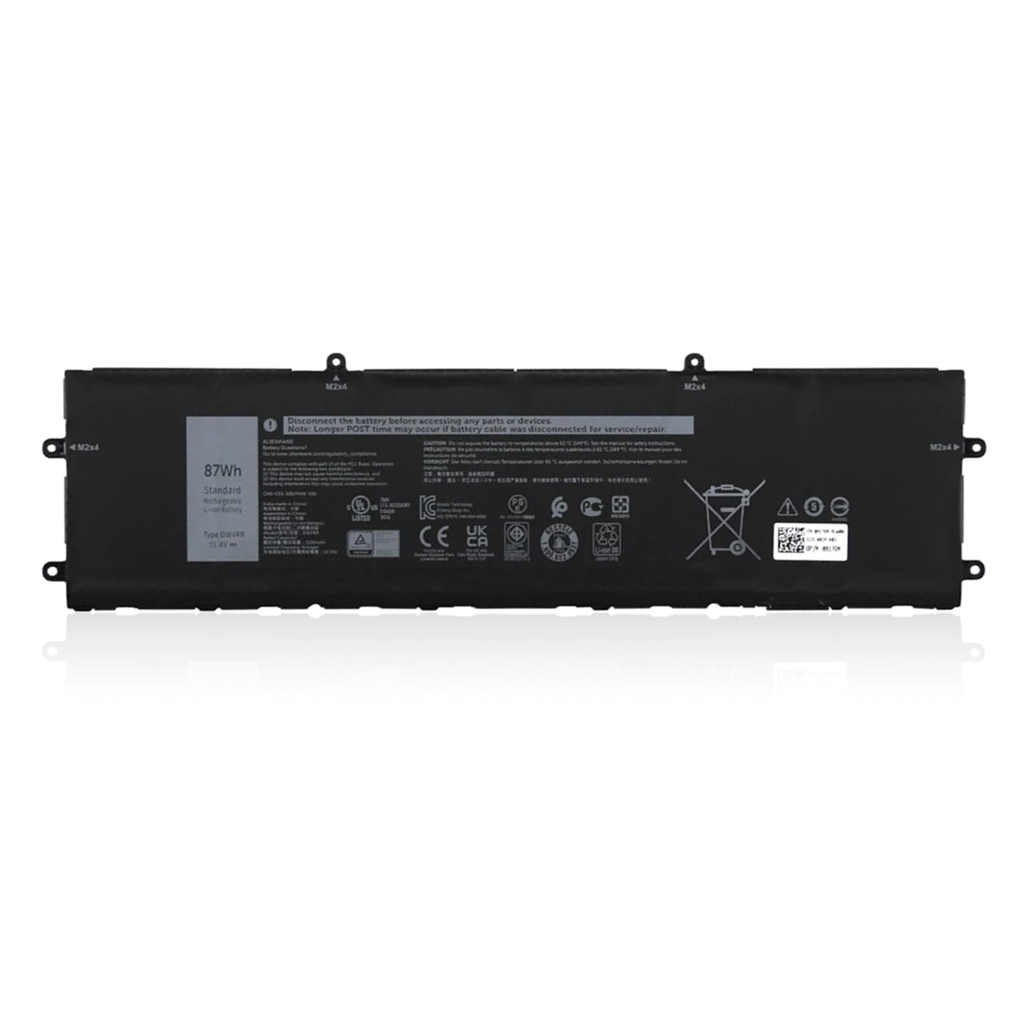 KELESY DWVRR Laptop Battery For DELL Alienware X15 R1 R2 Alienware X17 R1 R2 Series 0817GN 817GN 0NR6MH NR6MH 11.4V 87WH
