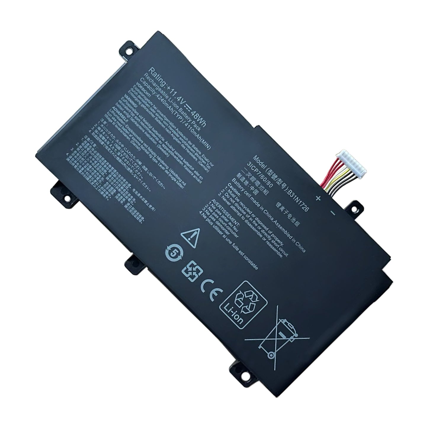 KELESY Batería del ordenador portátil B31N1726 batería del cuaderno para la serie Asus FX80 FX80GD FX86 FX86FM FX86FE FX504