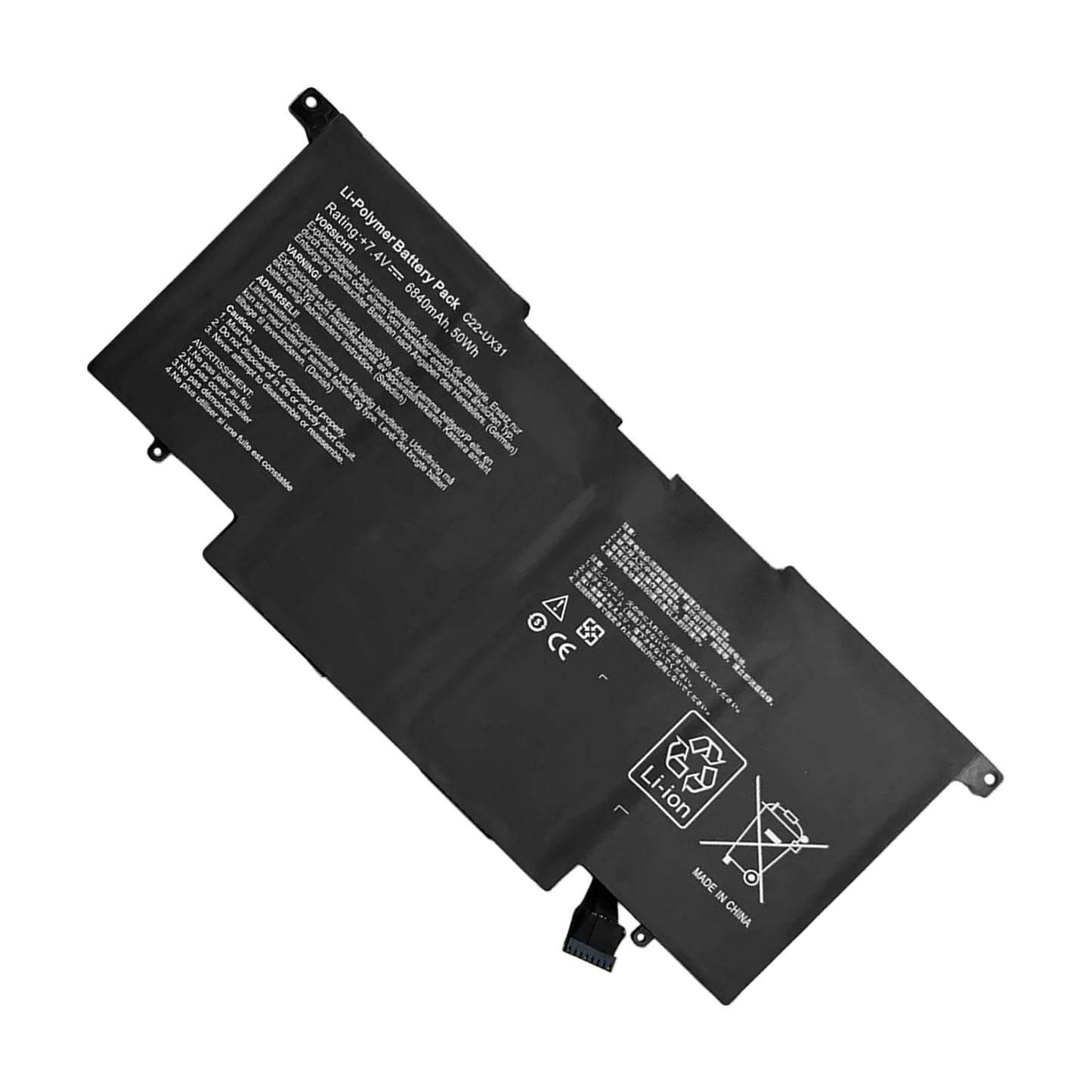 KELESY New C22-UX31 Laptop Battery for ASUS Zenbook UX31 UX31A UX31E UX31E-DH72 C22-UX31 C23-UX31 7.4V 50WH/6840mAh
