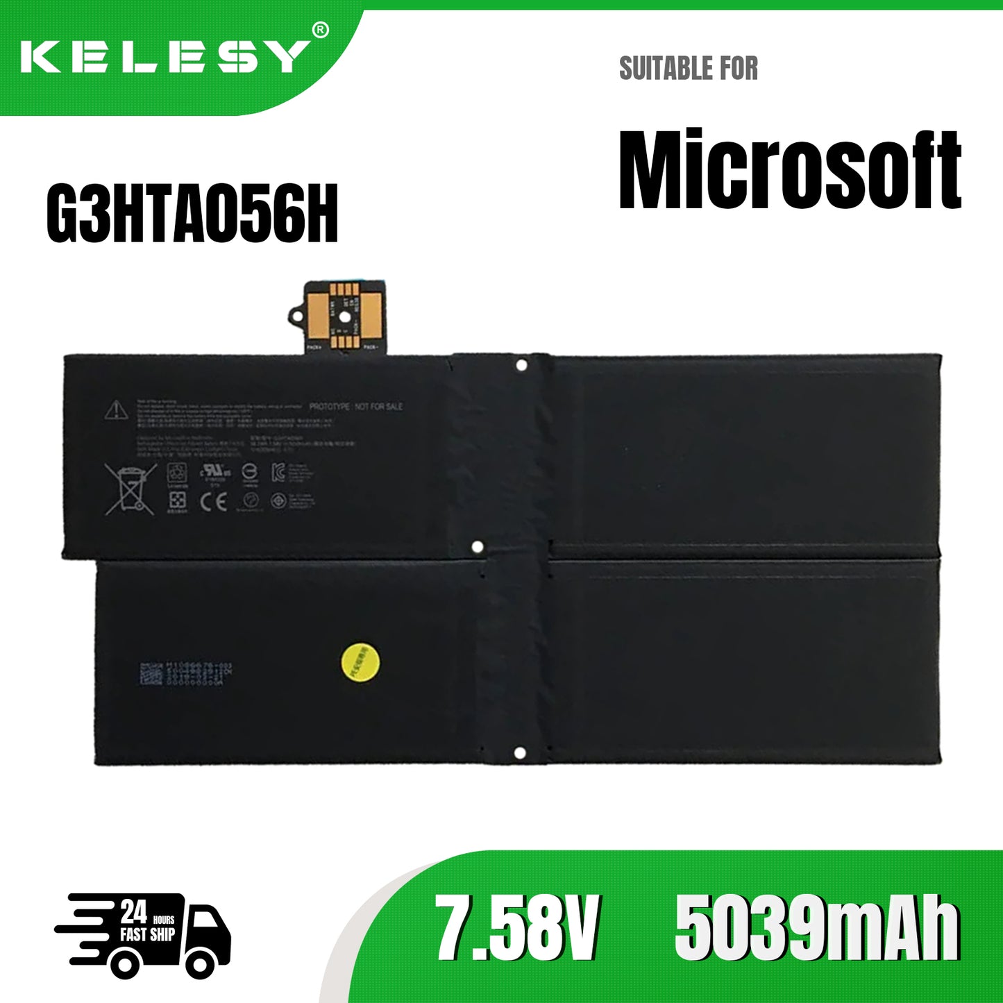 KELESY Genuine Original G3HTA056H Laptop Battery For Microsoft Surface Pro X 1876 iFixit SQ1 3.0GHz MQ03