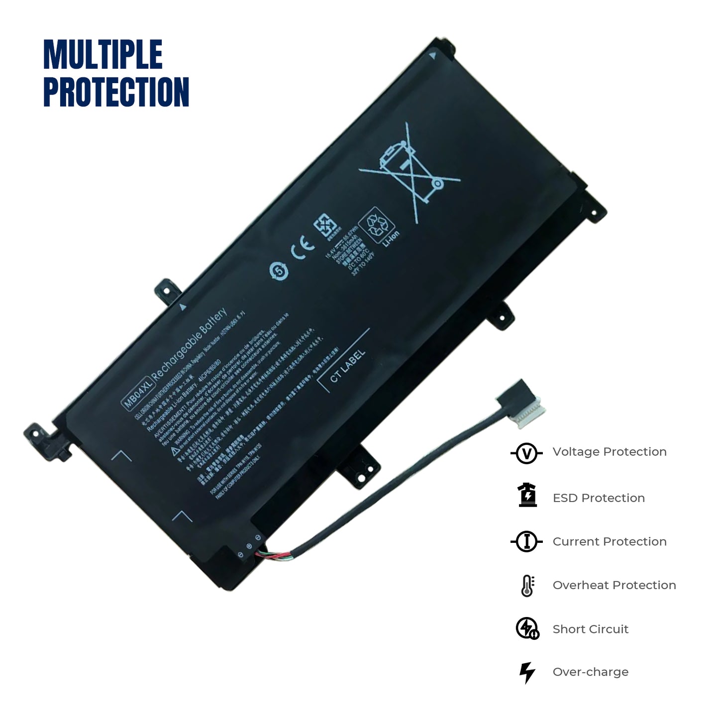 KELESY 55.67WH MB04XL Laptop Battery For HP Envy X360 Series 15-AQ103NO 15-AR000ND 15-AQ002NX TPN-W119 HSTNN-UB6X 3615mAh