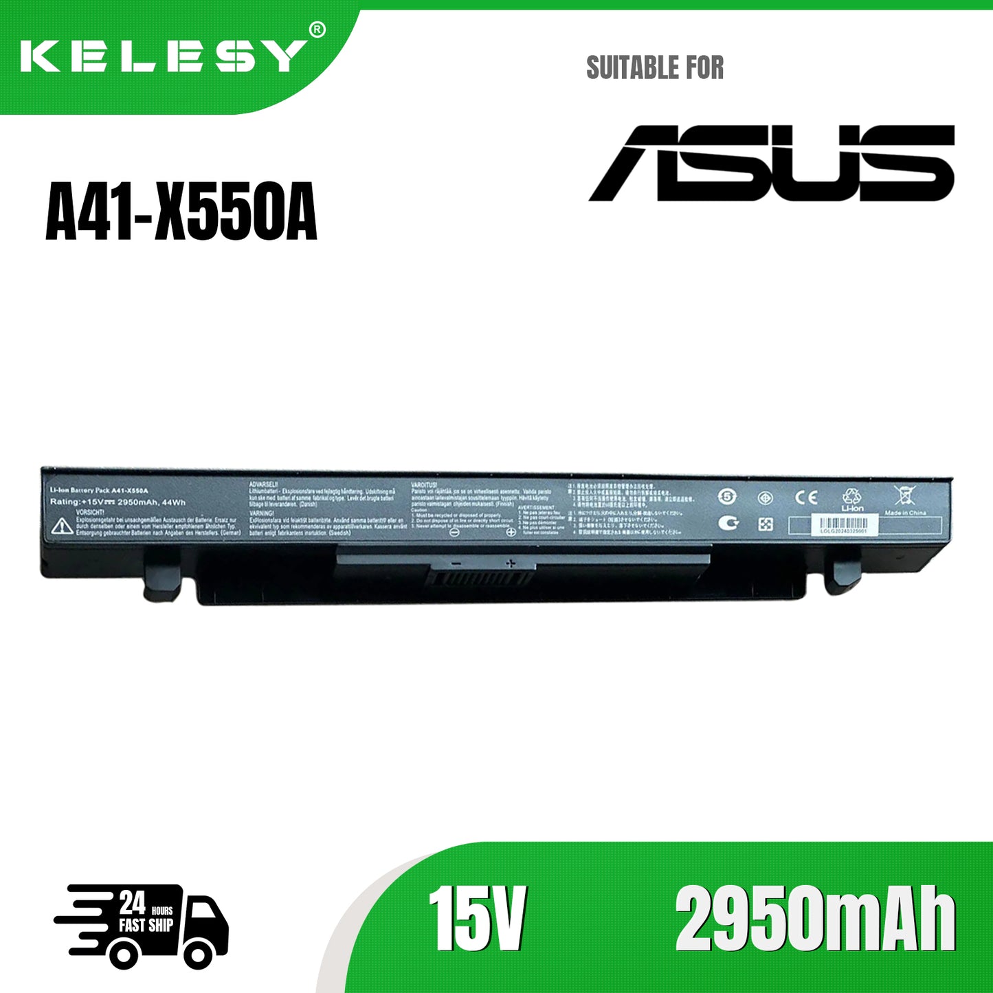KELESY Laptop Battery for ASUS X450 X550 X550C X550B X550V X450C X550CA X452EA X452C A41-X550A A41-X550A