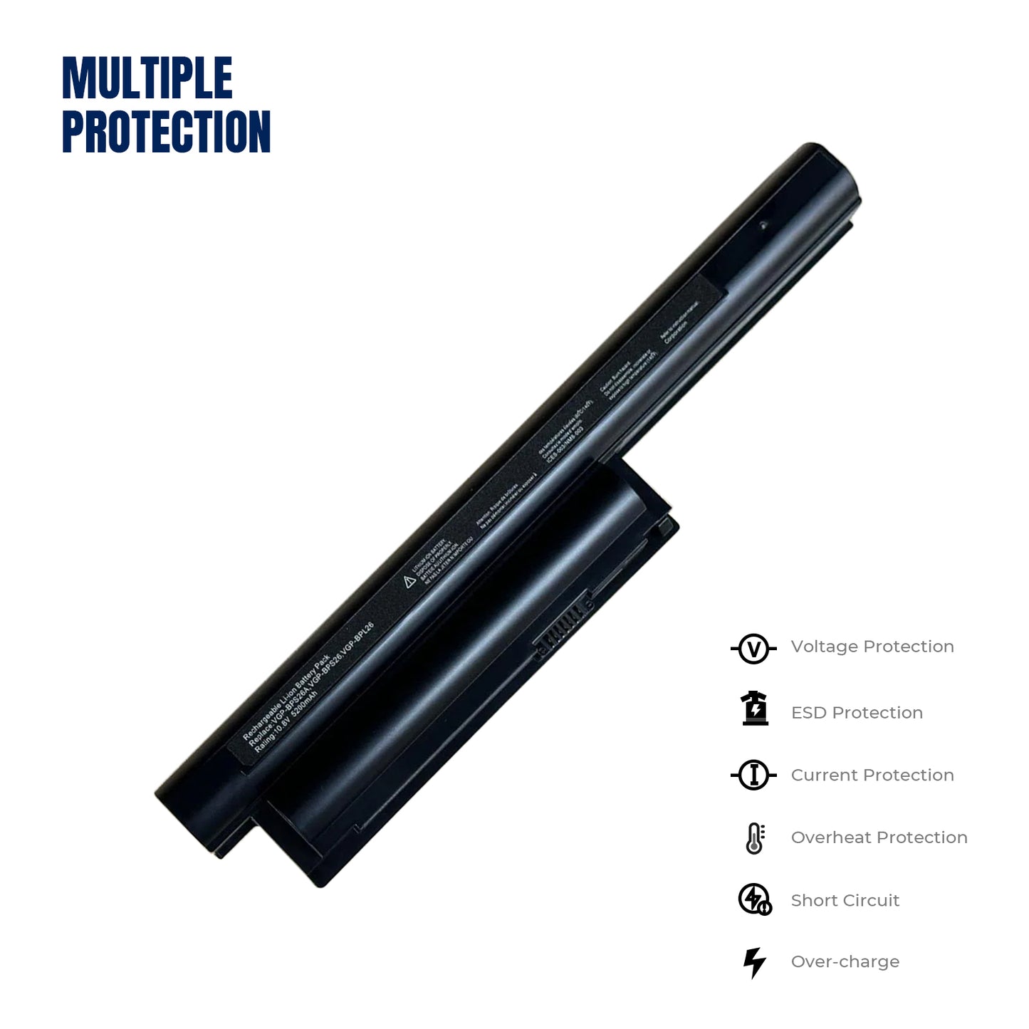 KELESY Batería BPS26 para ordenador portátil, para Sony Vaio VGP-BPL26, VGP-BPS26, VGP-BPS26A, SVE14A, SVE15, SVE17, VPC-CA