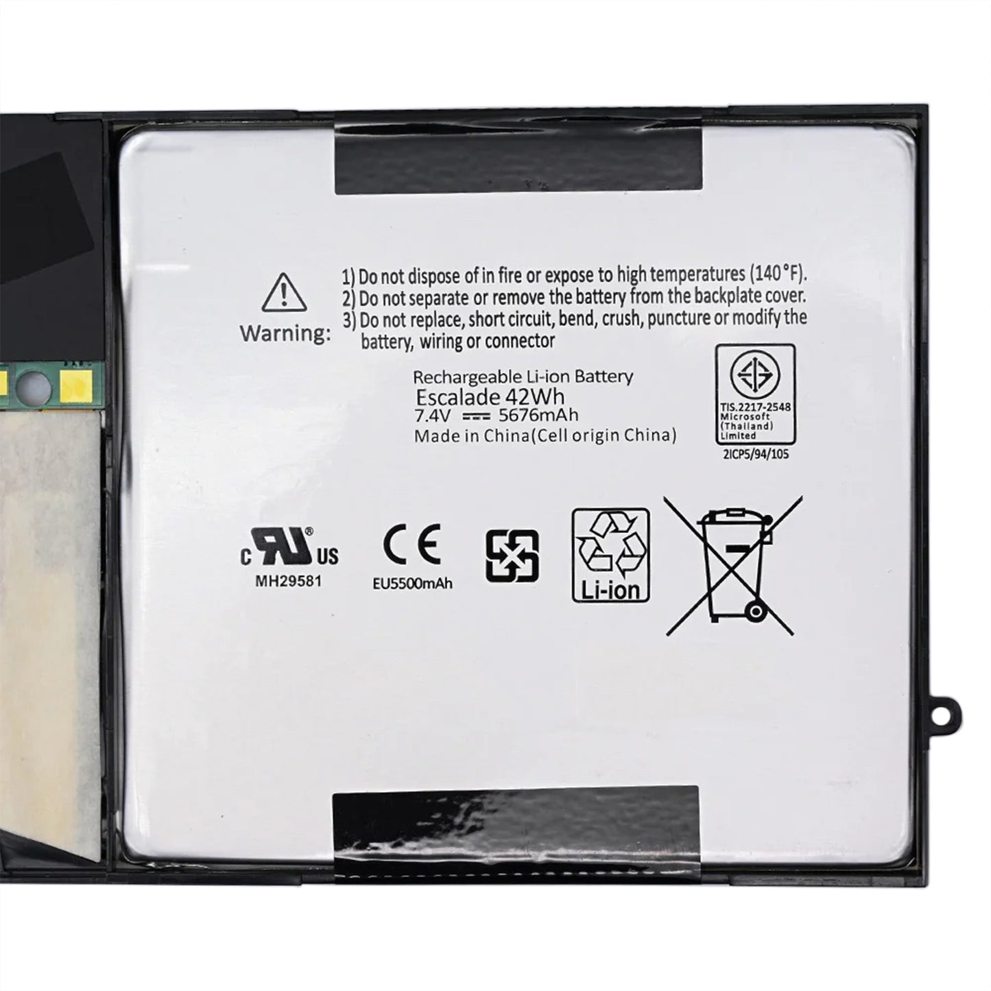 KELESY 7.4V 42WH P21GU9 Laptop Battery For Microsoft Surface Pro 2 1601 Pro 1 1514 2ICP5/94/104