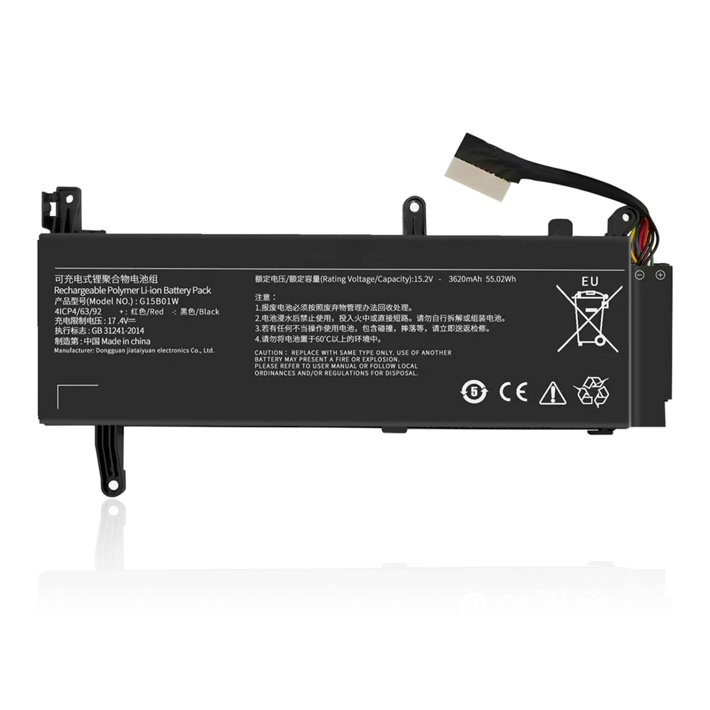 KELESY G15B01W Laptop Battery For XiaoMi Gaming 15.6 Inch XMG1902 171502 TM1801 TM1705 15.2V 55.02Wh 3620mAh