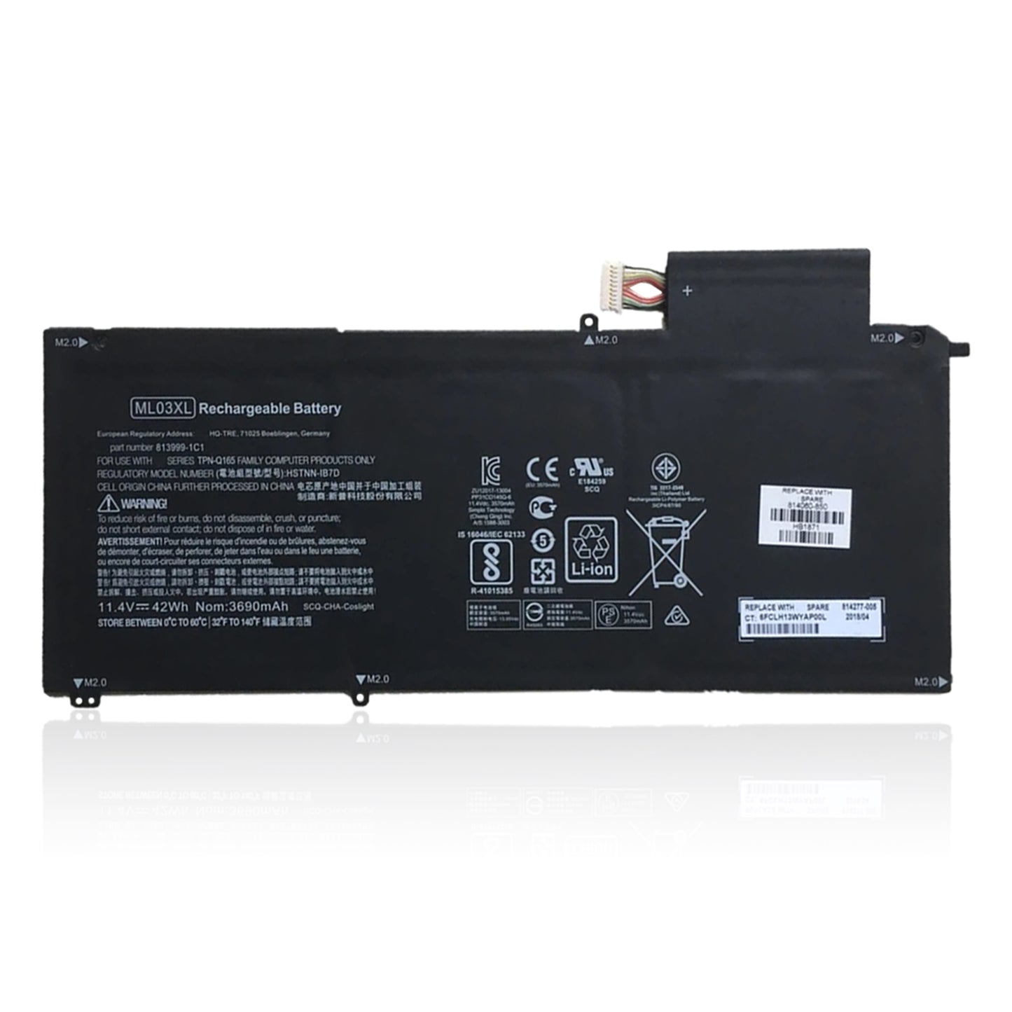 KELESY ML03XL Laptop Battery For HP Spectre X2 12-A011TU A012TU 12-a003ng 12-a001dx TPN-Q165 HSTNN-IB7D 814060-850 HSTNN-IB7
