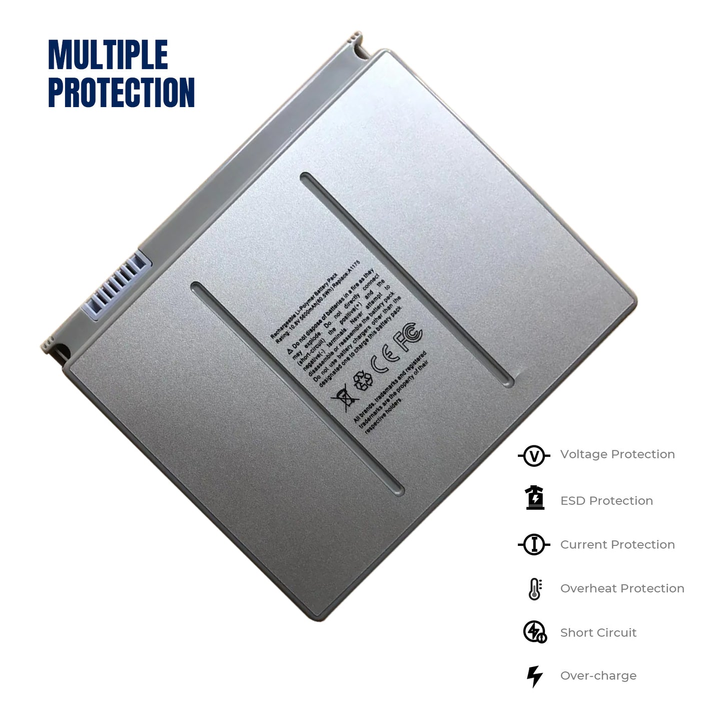 KELESY Batería de 5200mAh para portátil Apple MacBook Pro de 15 pulgadas, A1150, A1211, A1226, A1260, MA463, MA464, MA600