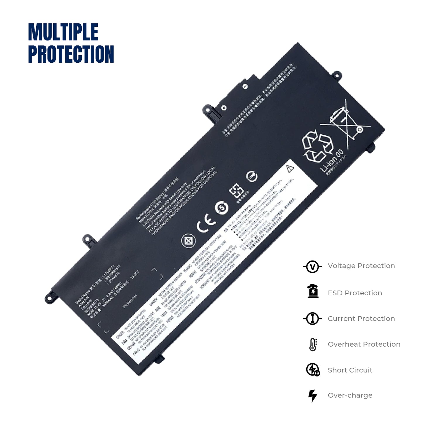 KELESY batería L17L6P71 para Lenovo ThinkPad X280, L17M6P71, L17C6P71, 01AV470, 01AV471, 01AV472, SB10K97617, 11,4 V, 48WH