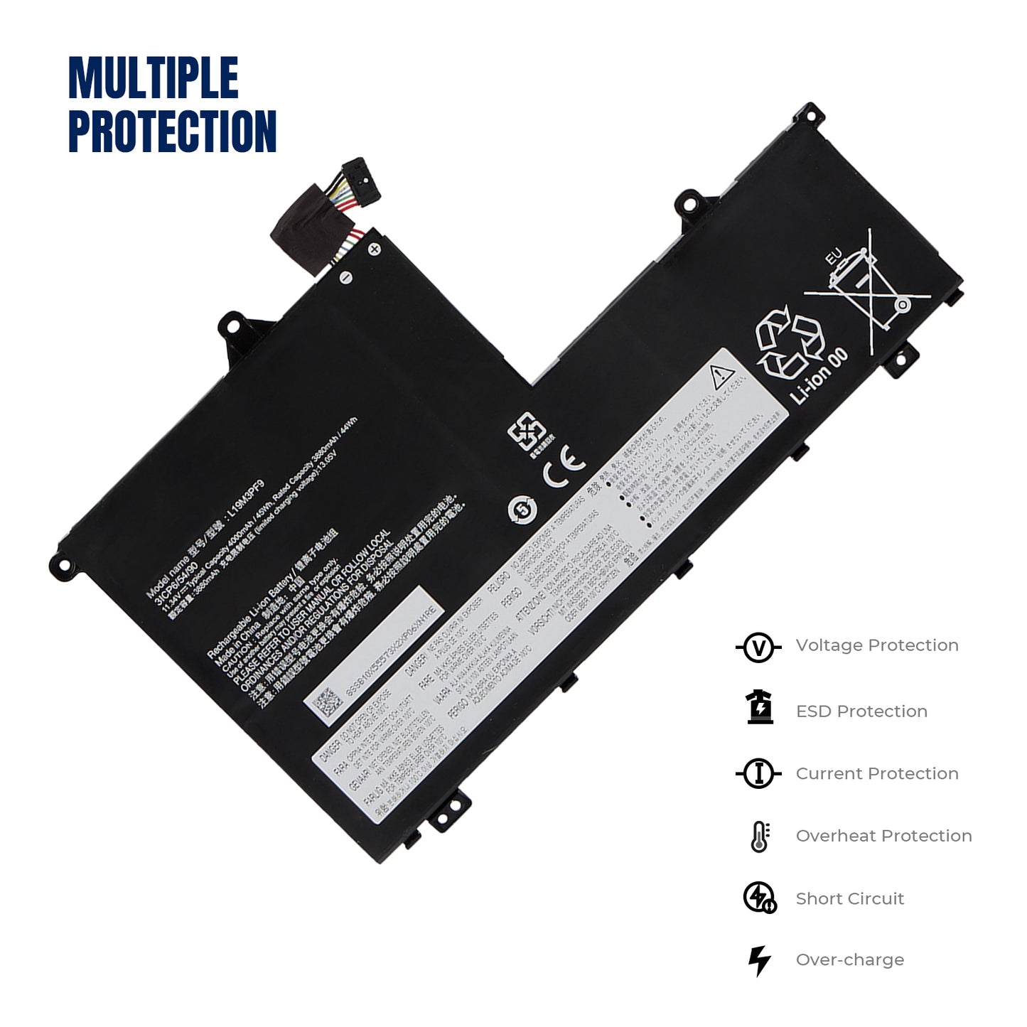 KELESY Laptop Battery L19M3PF9 L19L3PF8 L19C3PF9 L19M3PF1 L19C3PF1 L19D3PF2 For ThinkBook 14-IML 20RV 14-IIL 20SL 15-IML 20RW 15-IIL